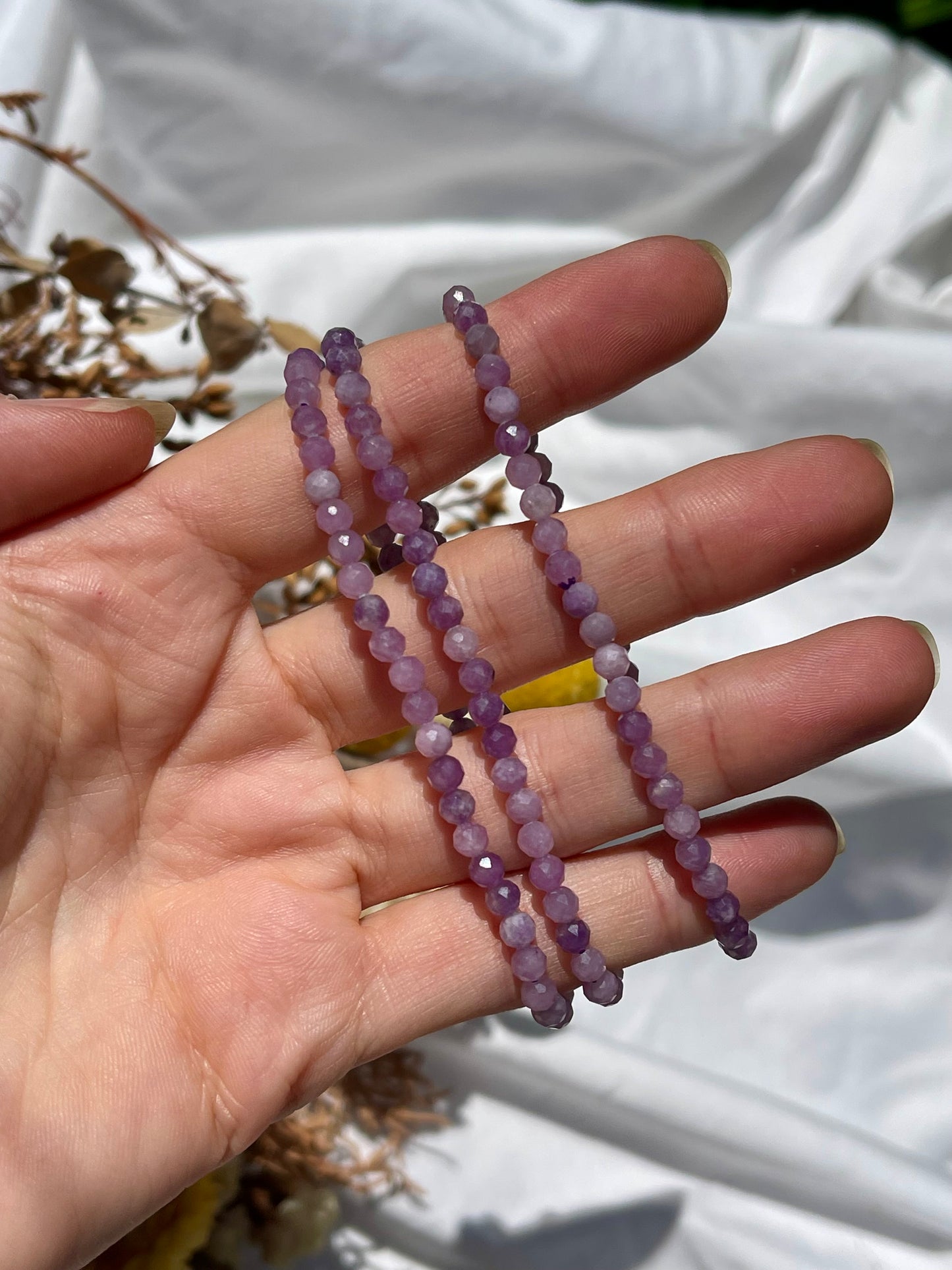 Lepidolite Facet Bracelet