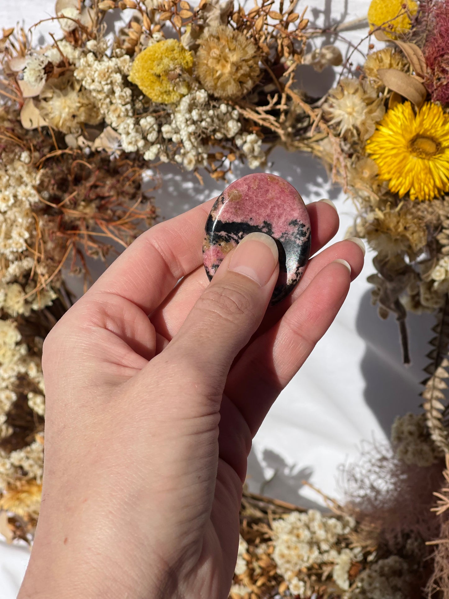 Rhodonite Worry Stone