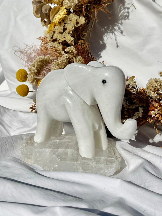 White Jade Elephant