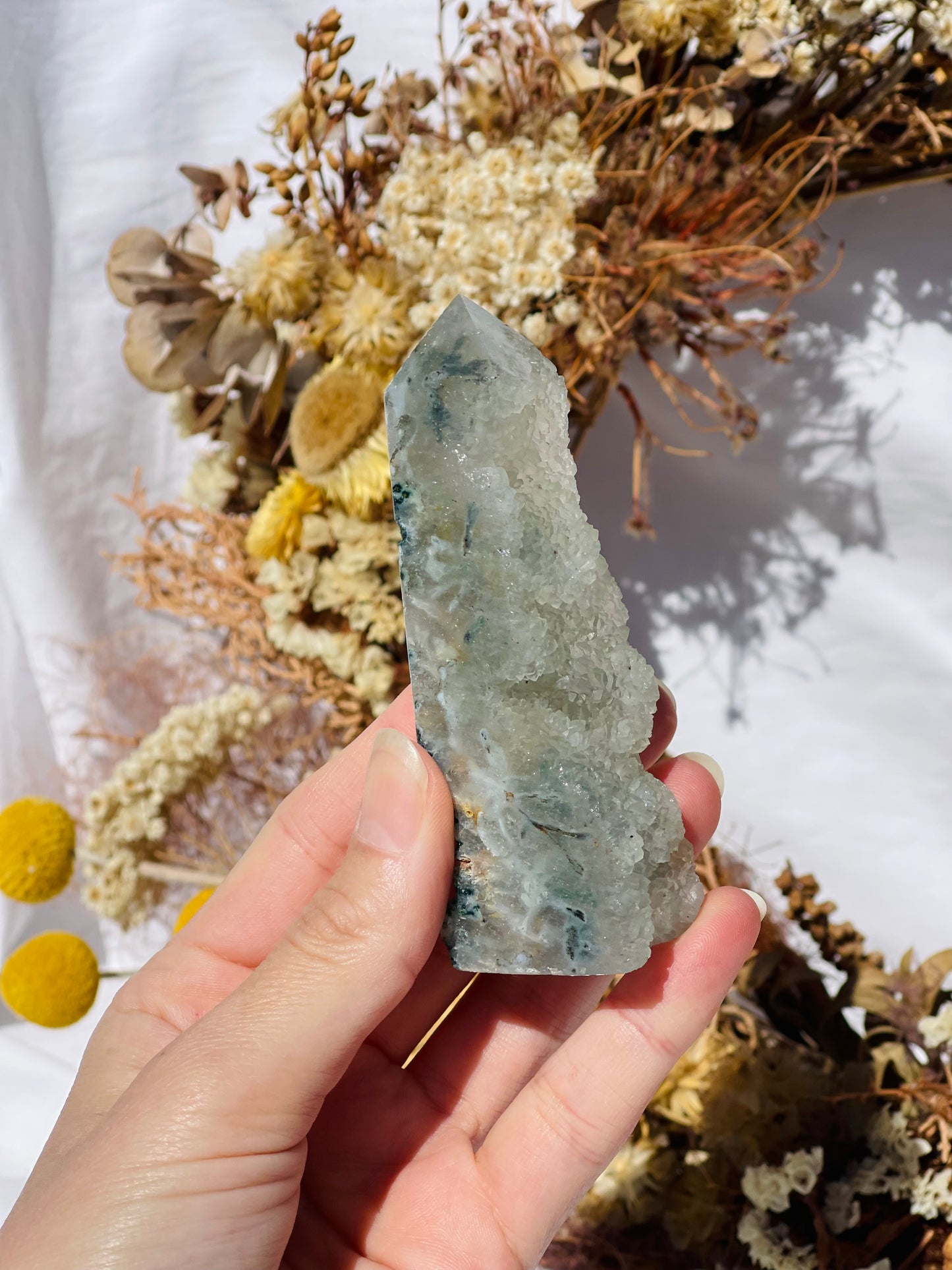 Druzy Moss Agate Point #2
