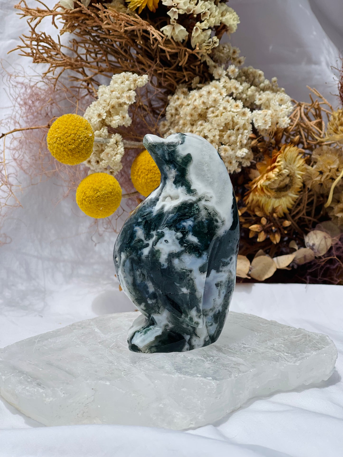 Moss Agate Penguin