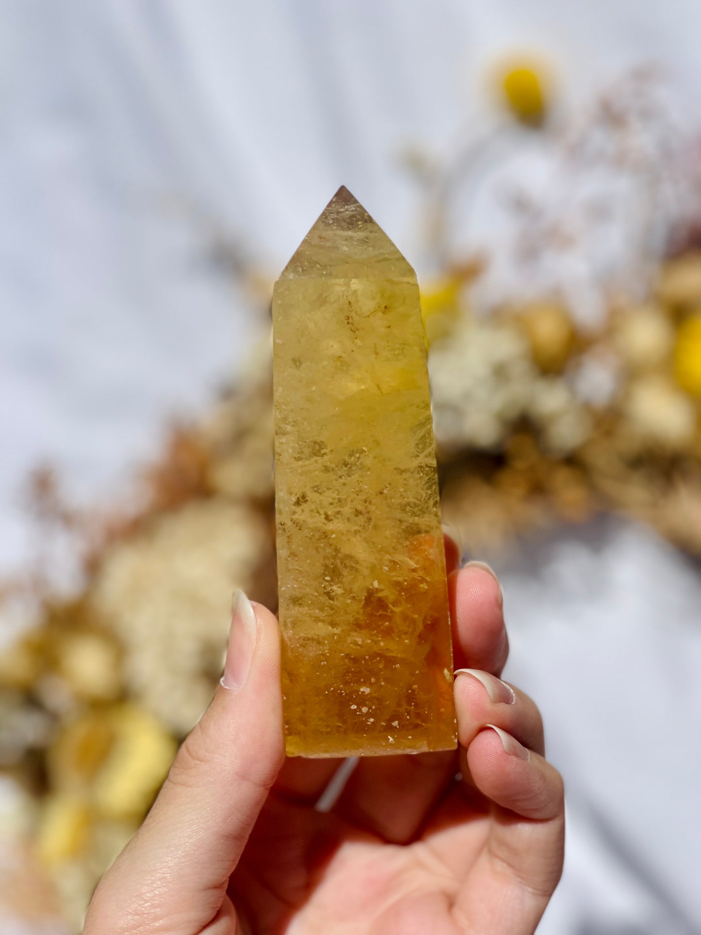 Yellow Fluorite Point