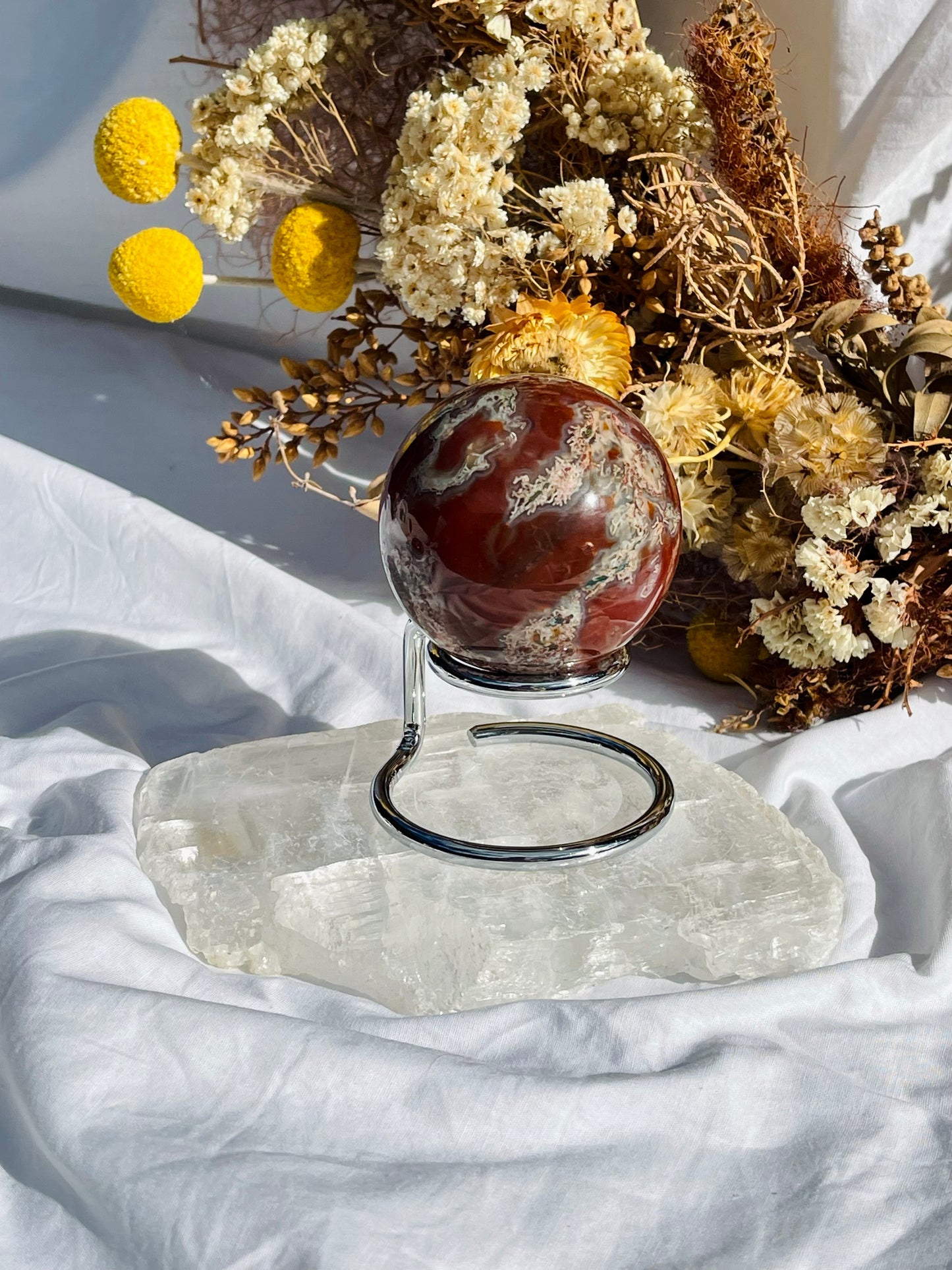 Red Moss Agate Sphere #2