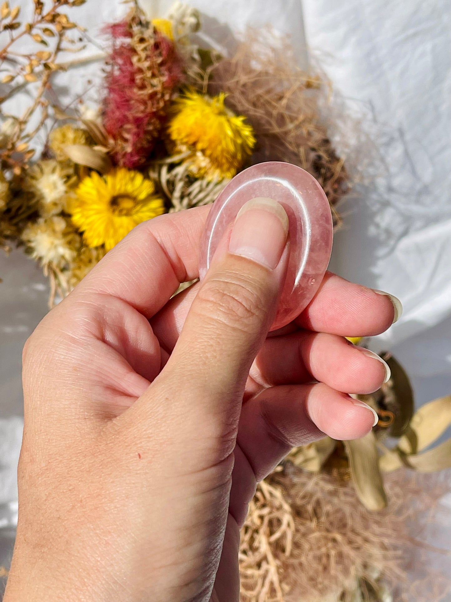 Rose Quartz Worry Stone