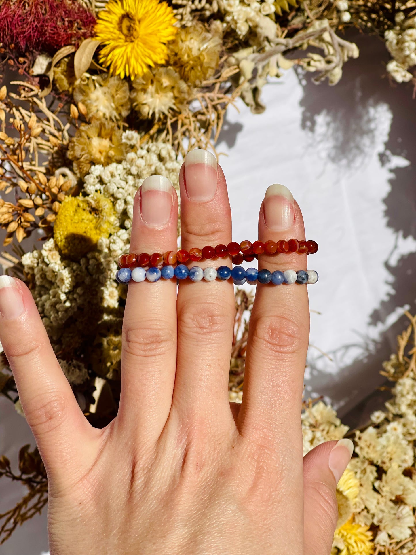 Kids Bracelet Set | Sodalite & Carnelian