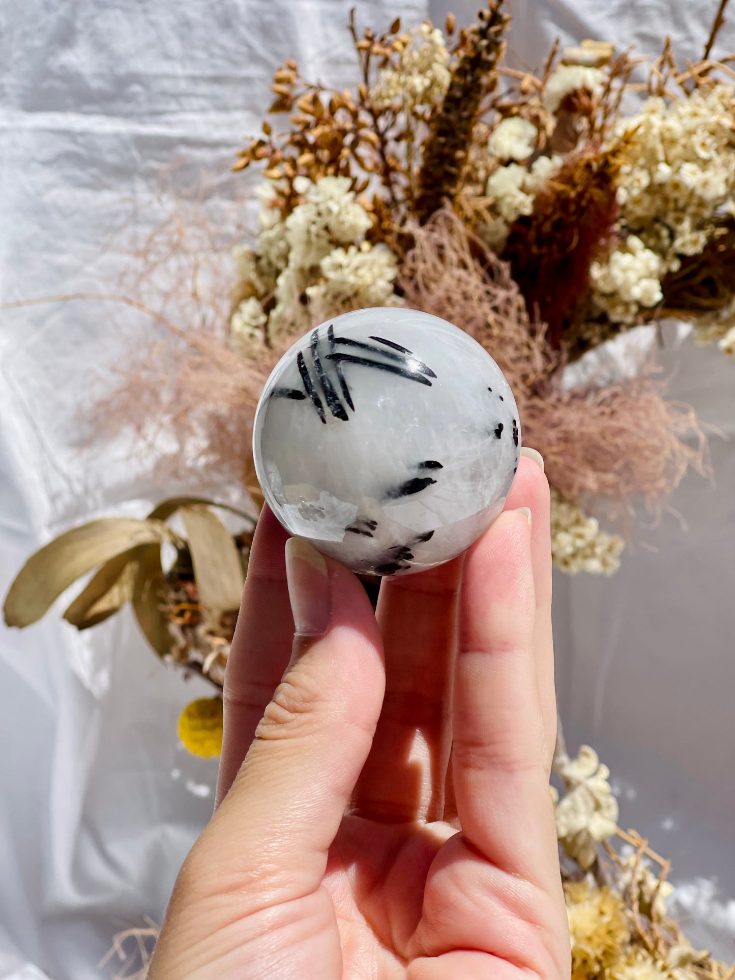 Tourmalated Quartz Sphere #1