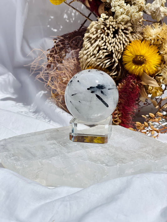 Tourmalated Quartz Sphere #1