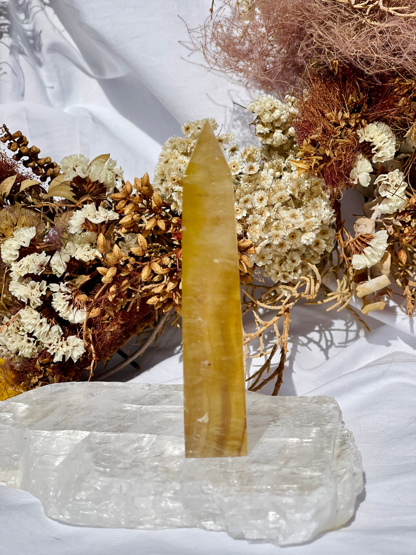 Yellow Fluorite Point