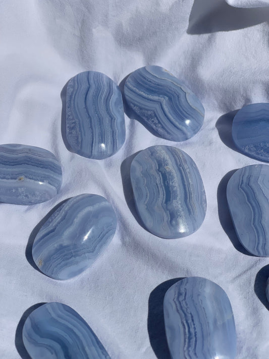 Blue Lace Agate Palmstone