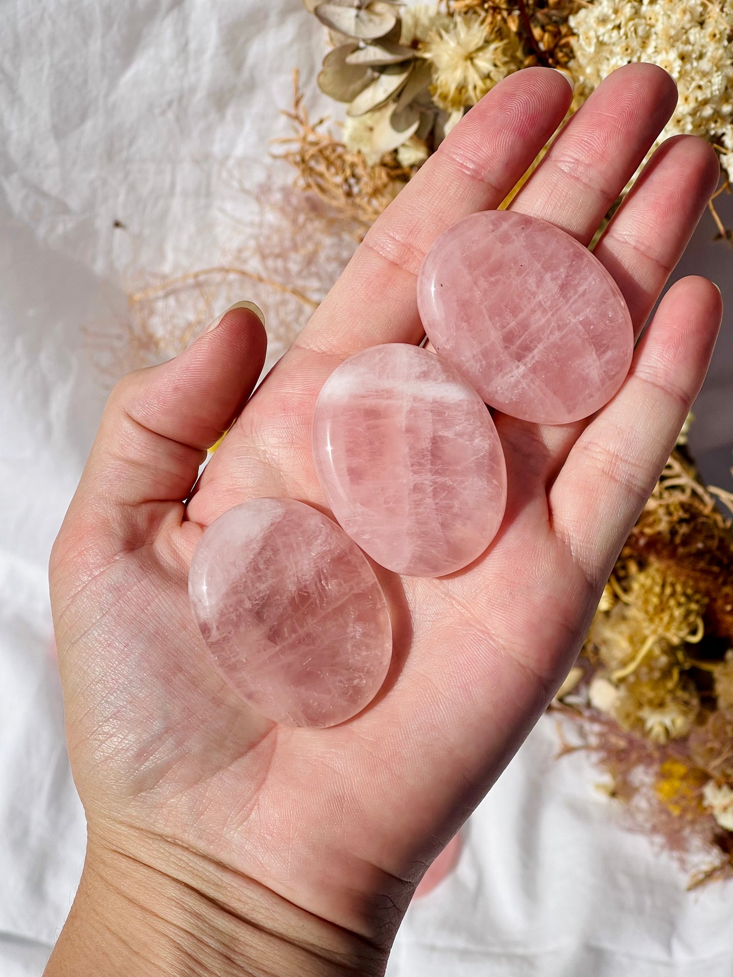 Rose Quartz Worry Stone