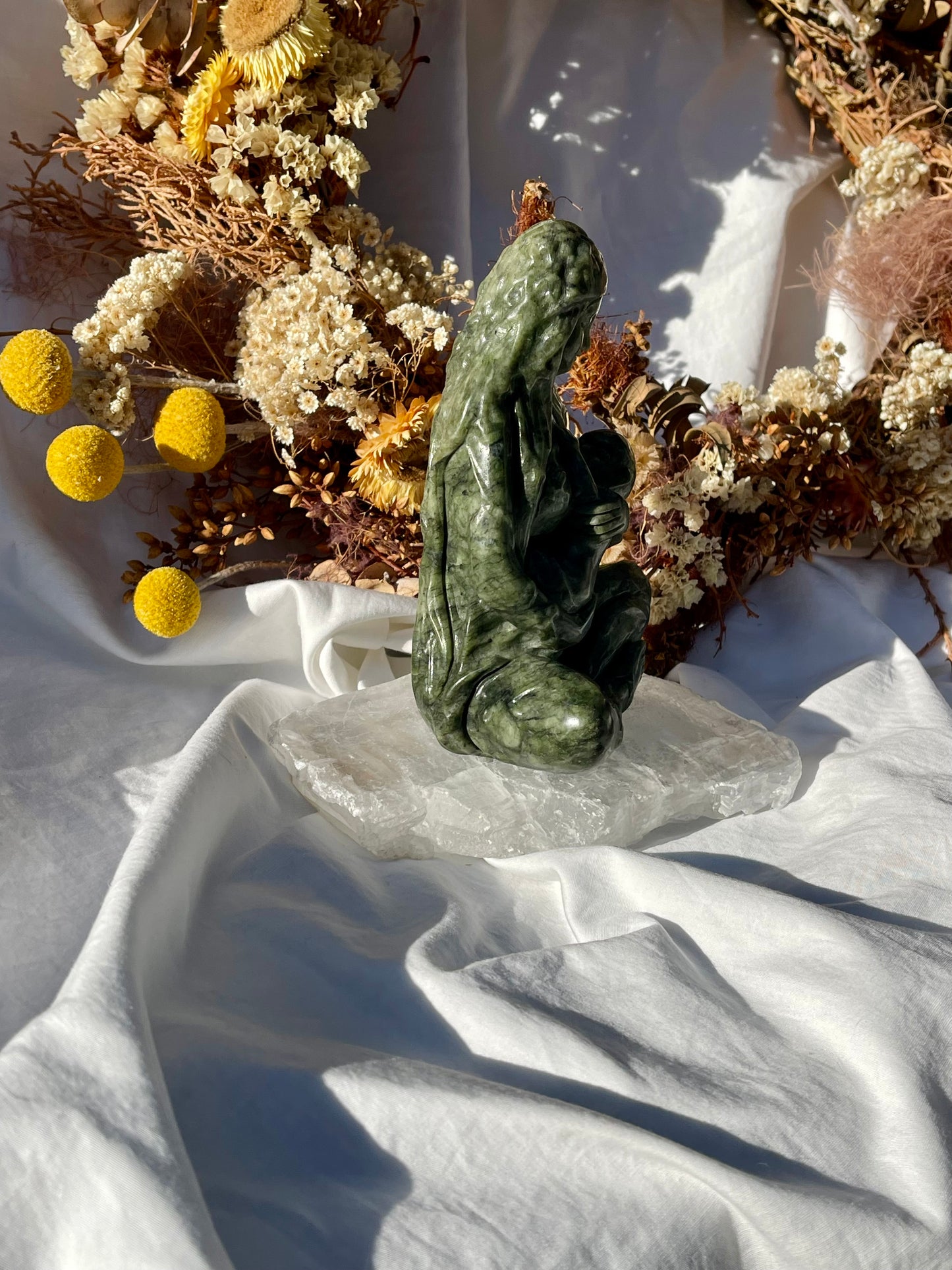Green Jade Mother With Baby