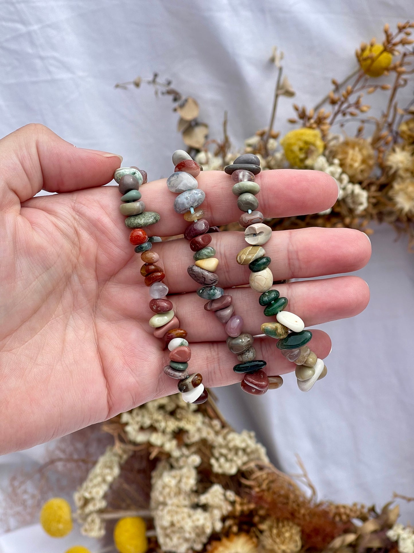 Alashan Agate Chip Bracelet