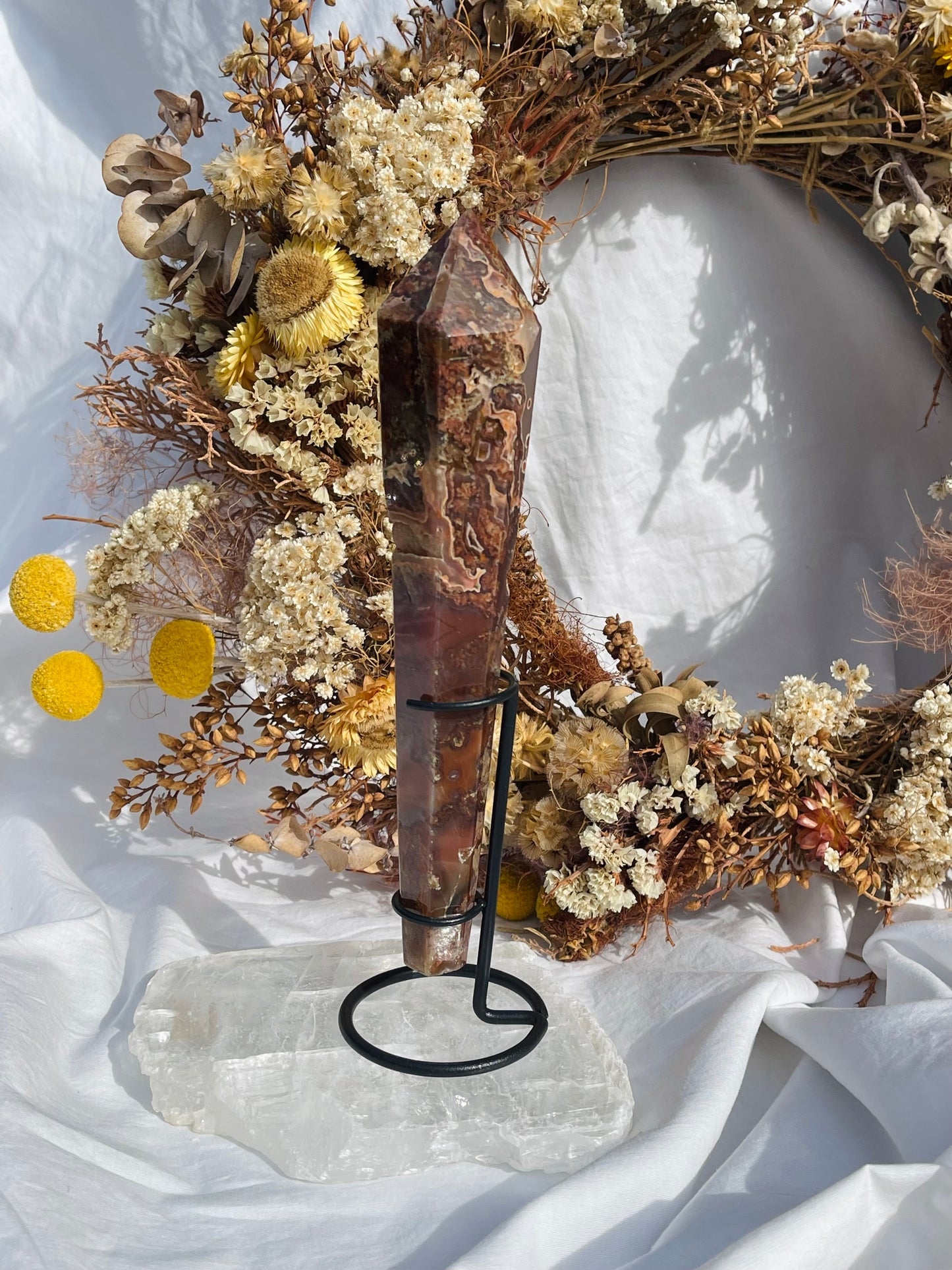 Red Moss Agate Wand