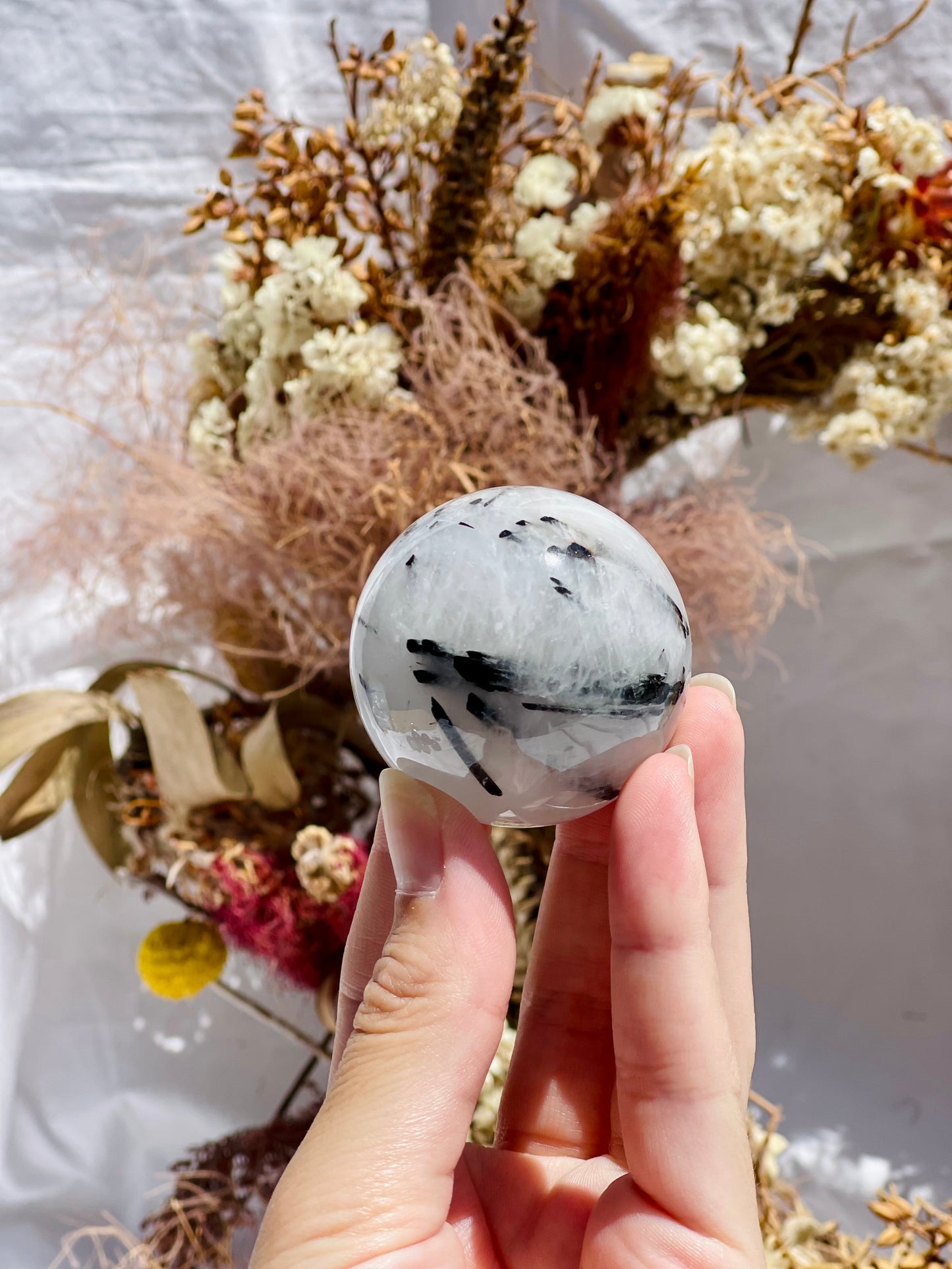 Tourmalated Quartz Sphere #1