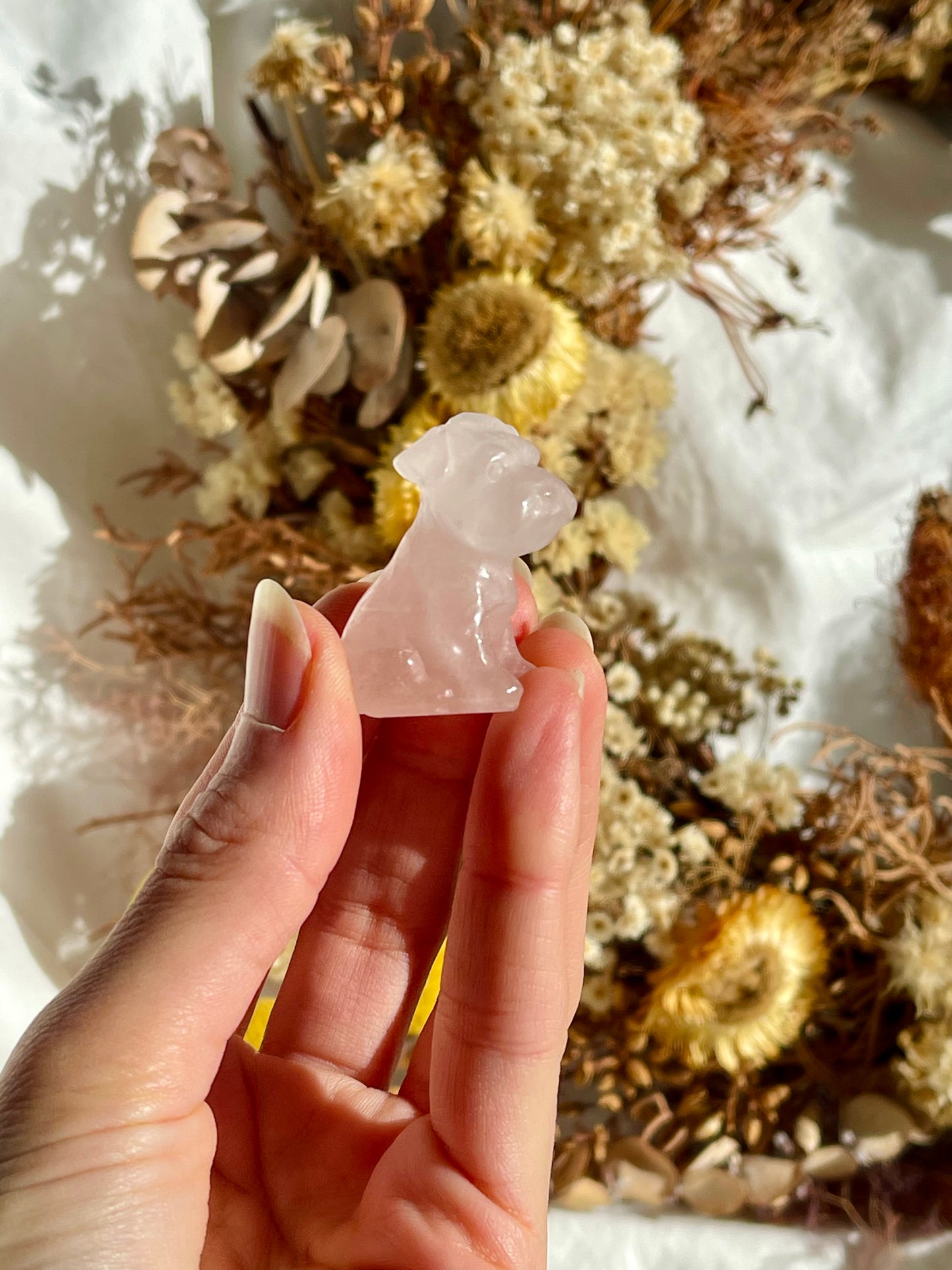 Rose Quartz Scottie Dog
