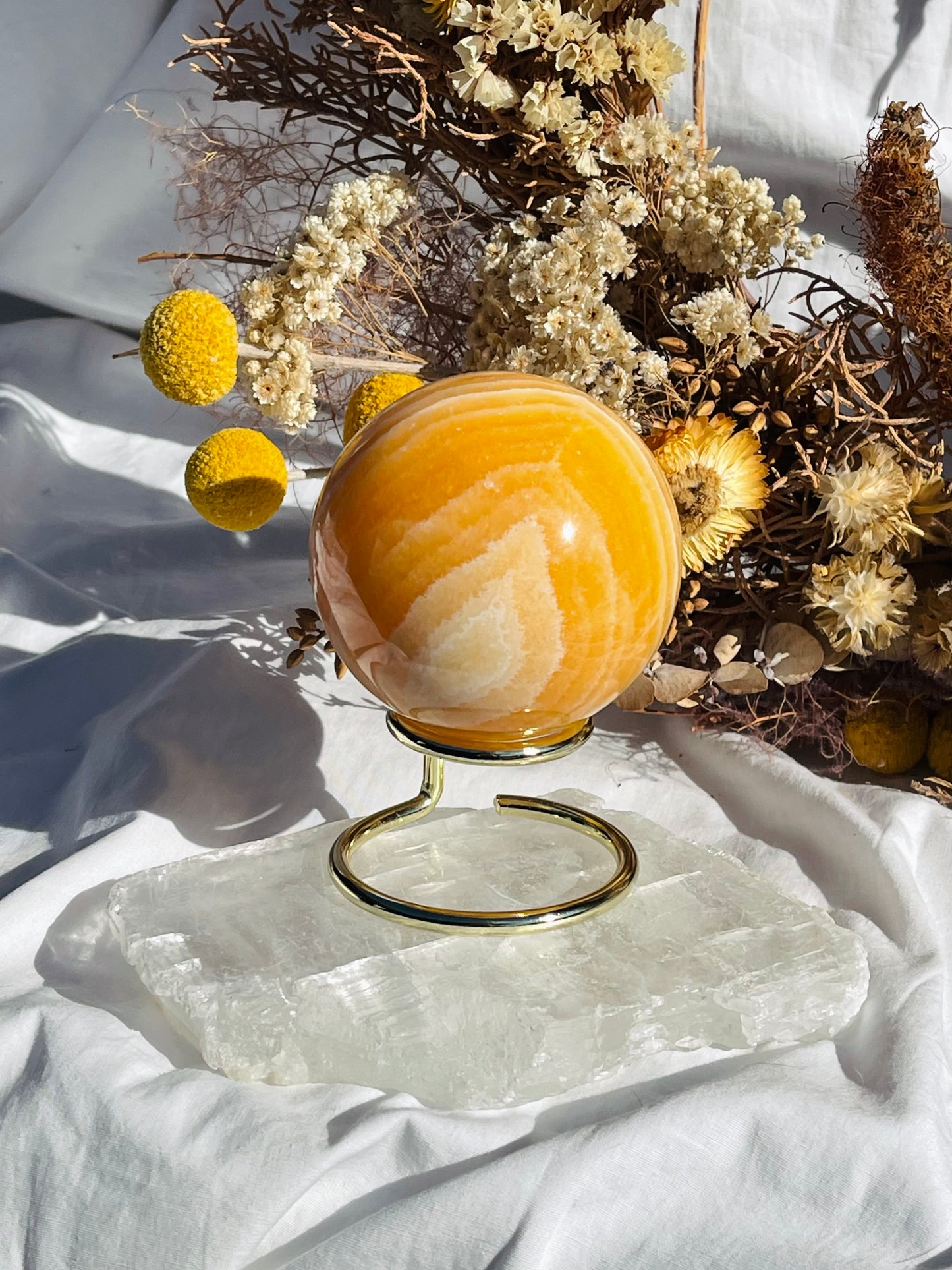 Orange Calcite Sphere