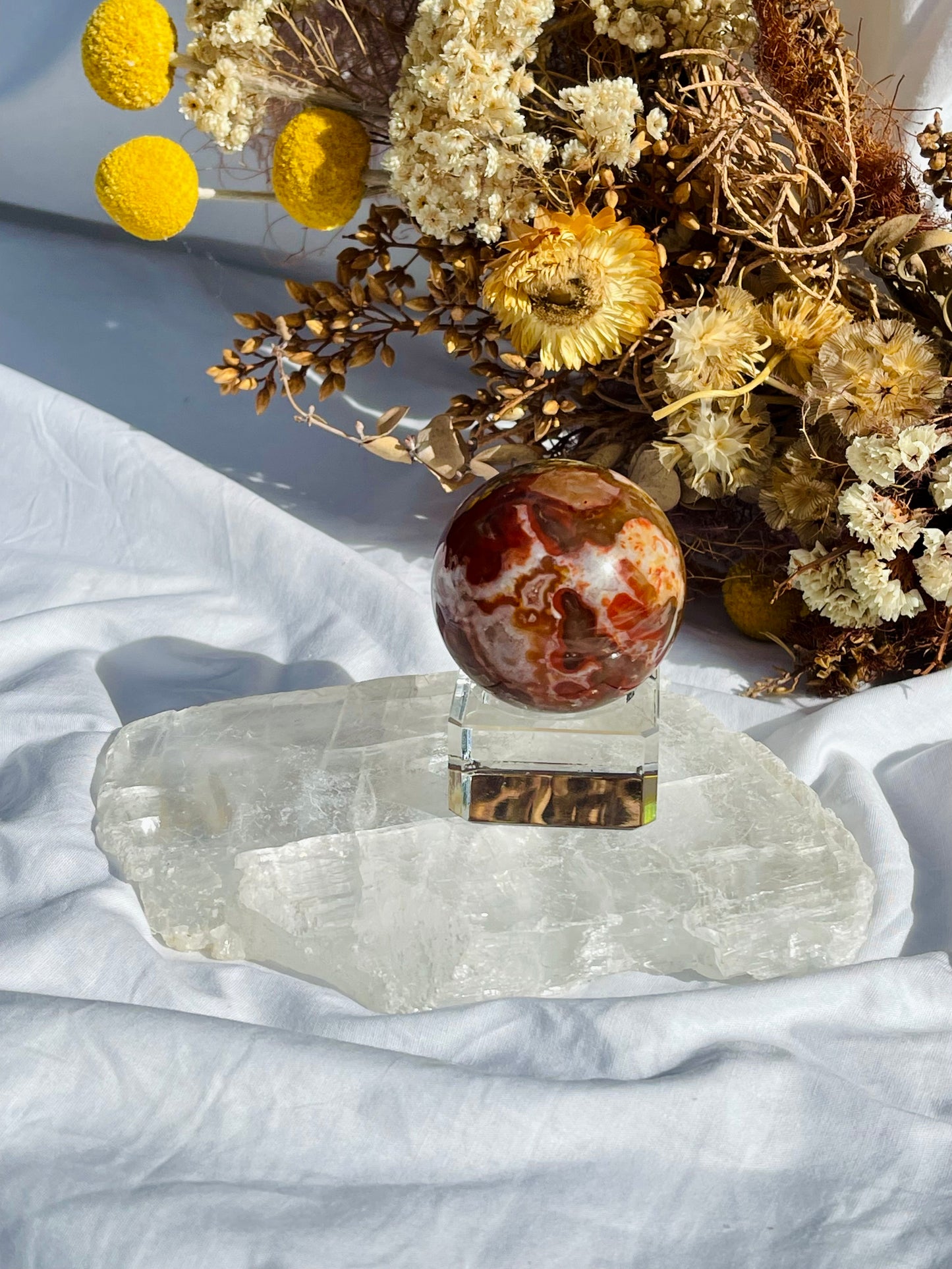 Red Moss Agate Sphere #4