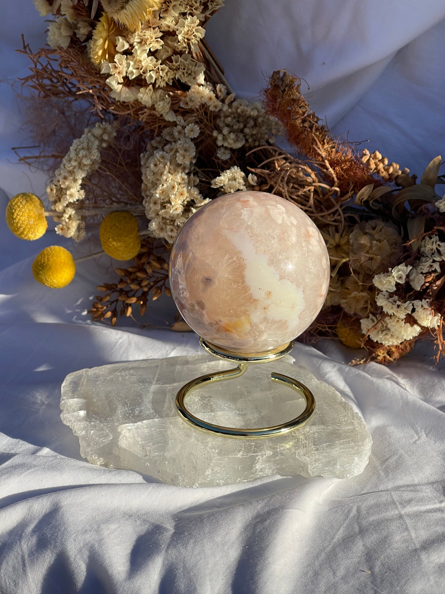 Flower Agate Sphere