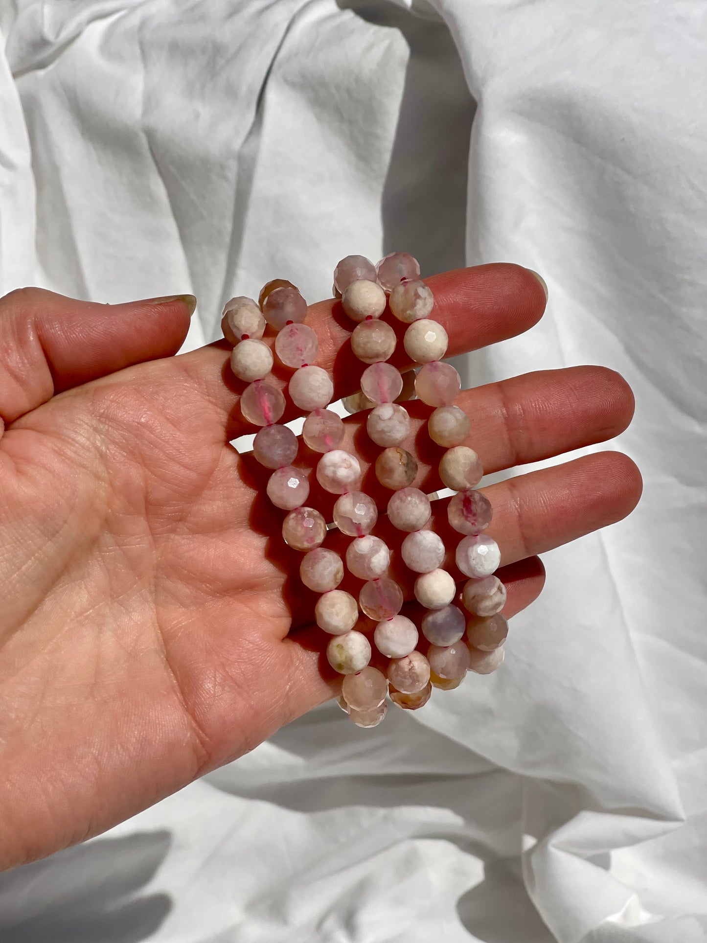 Flower Agate Facet bracelet