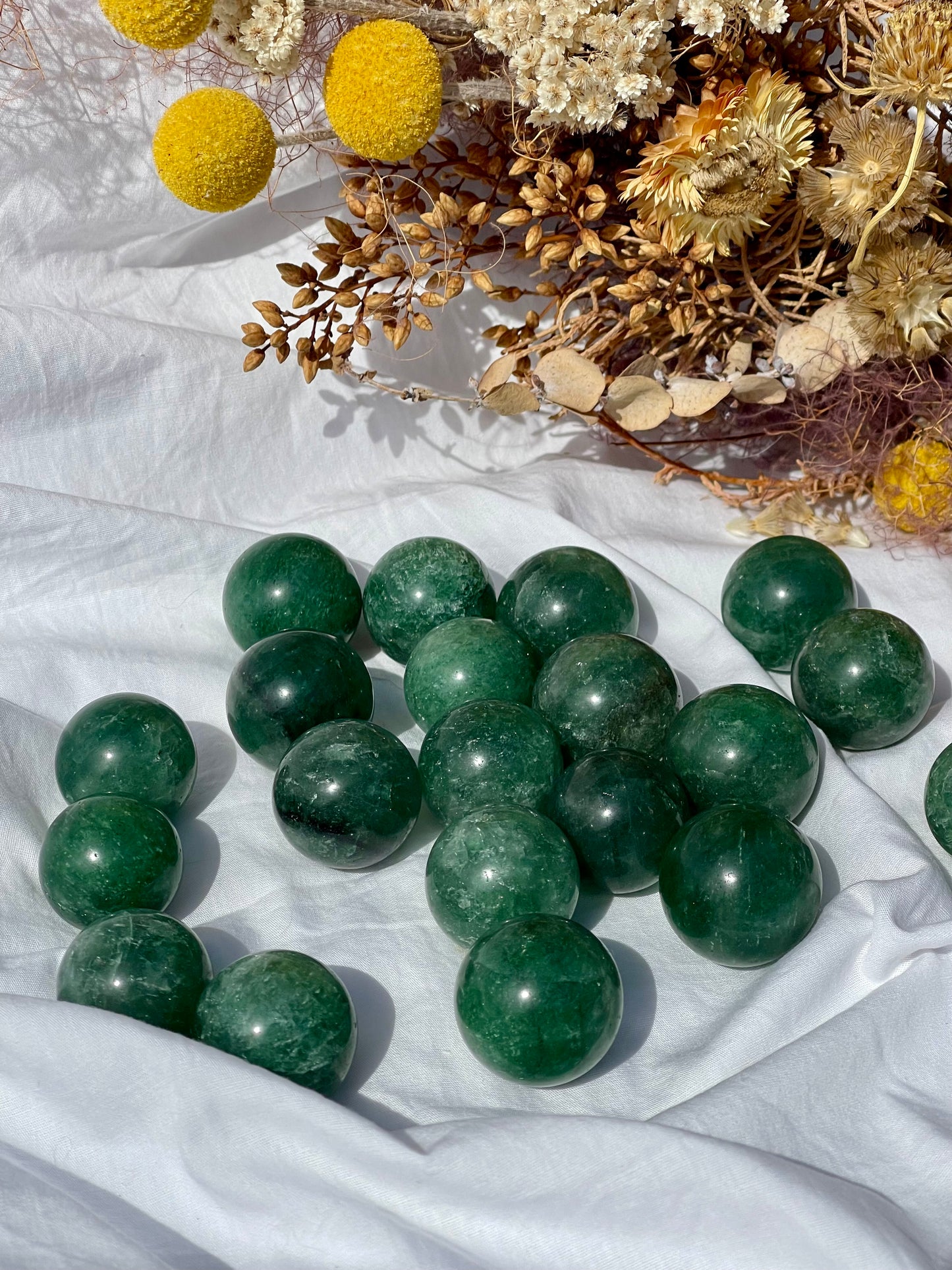 Green Strawberry Quartz Sphere