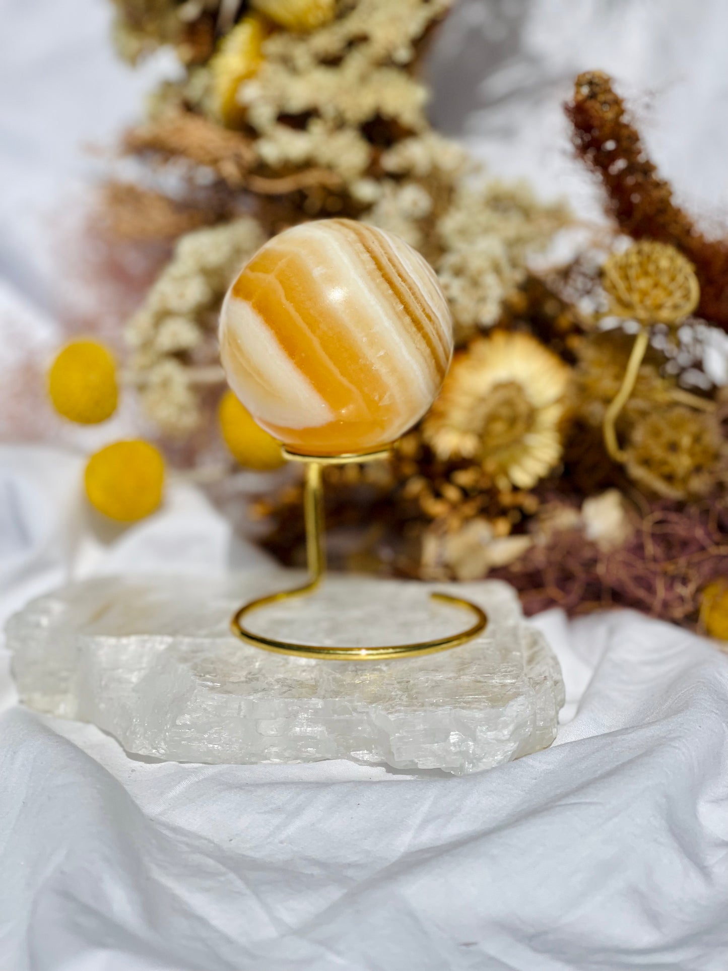 Yellow Calcite Sphere
