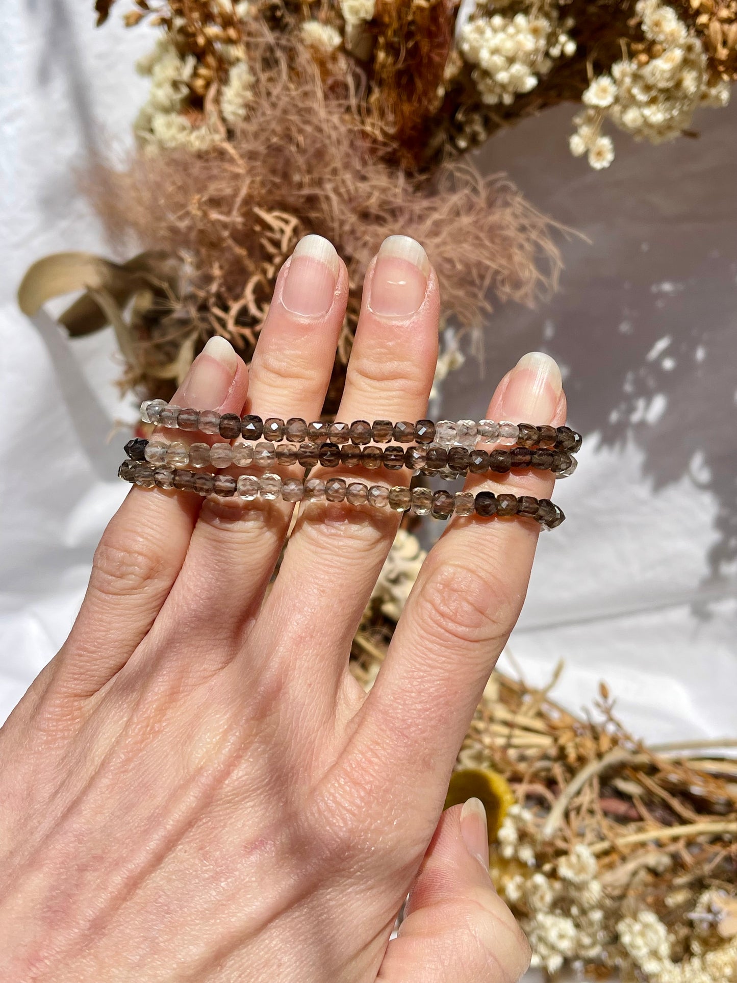 Smokey Quartz Facet Bracelet