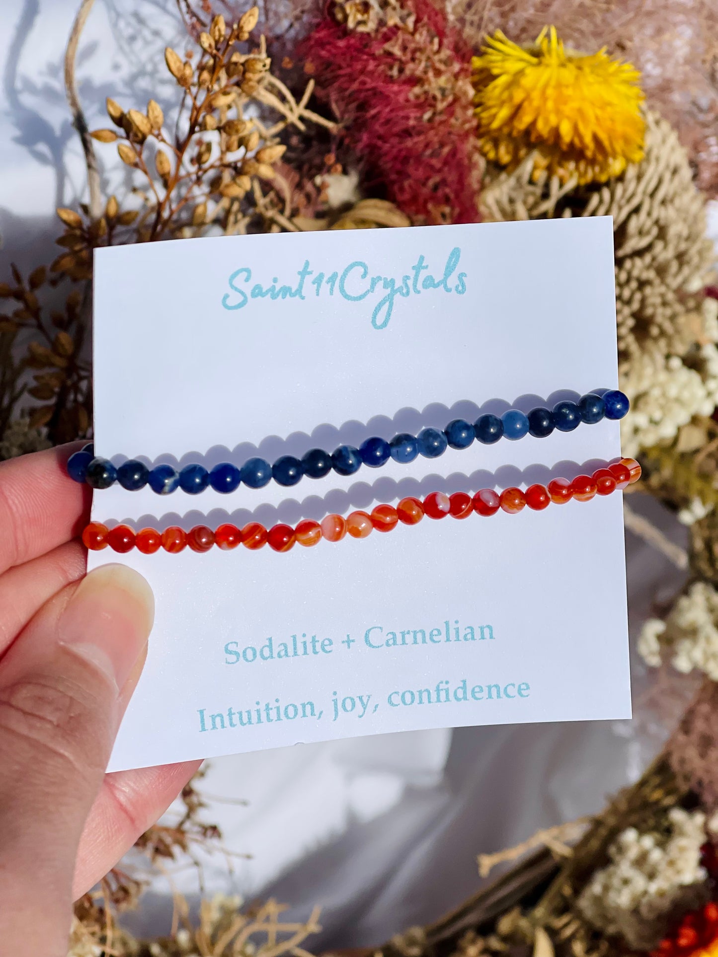 Bracelet Set | Sodalite & Carnelian