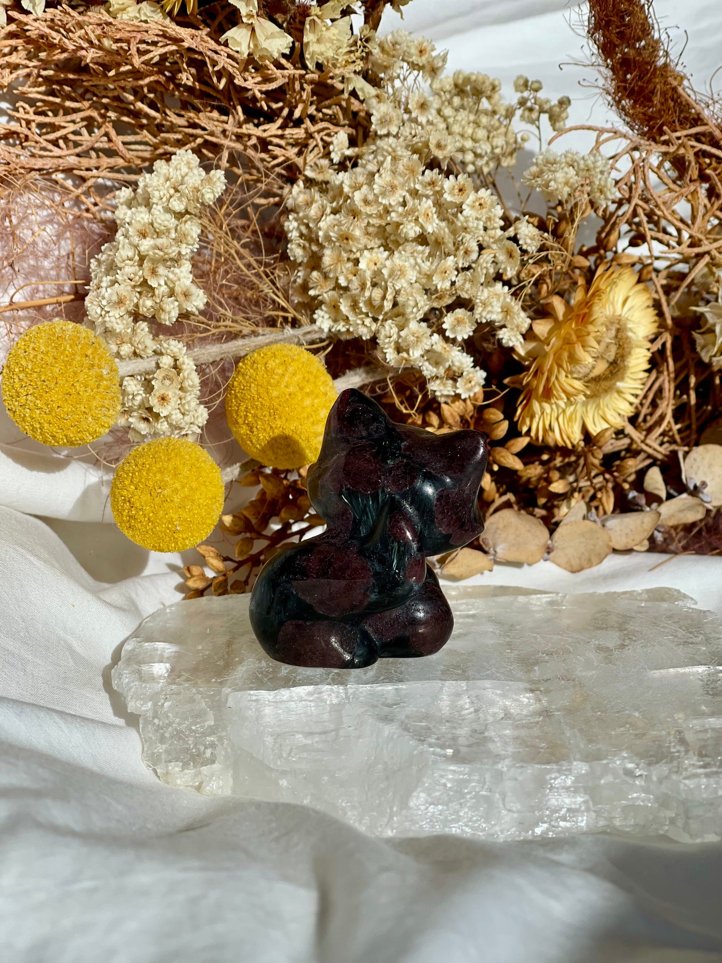Garnet / Astrophyllite Fox