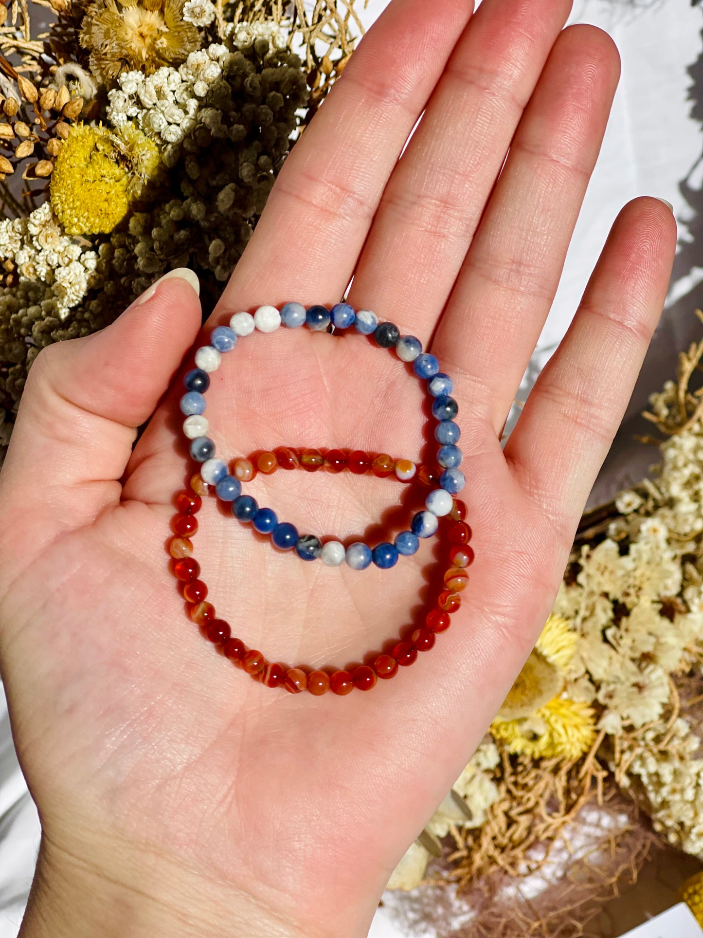 Kids Bracelet Set | Sodalite & Carnelian