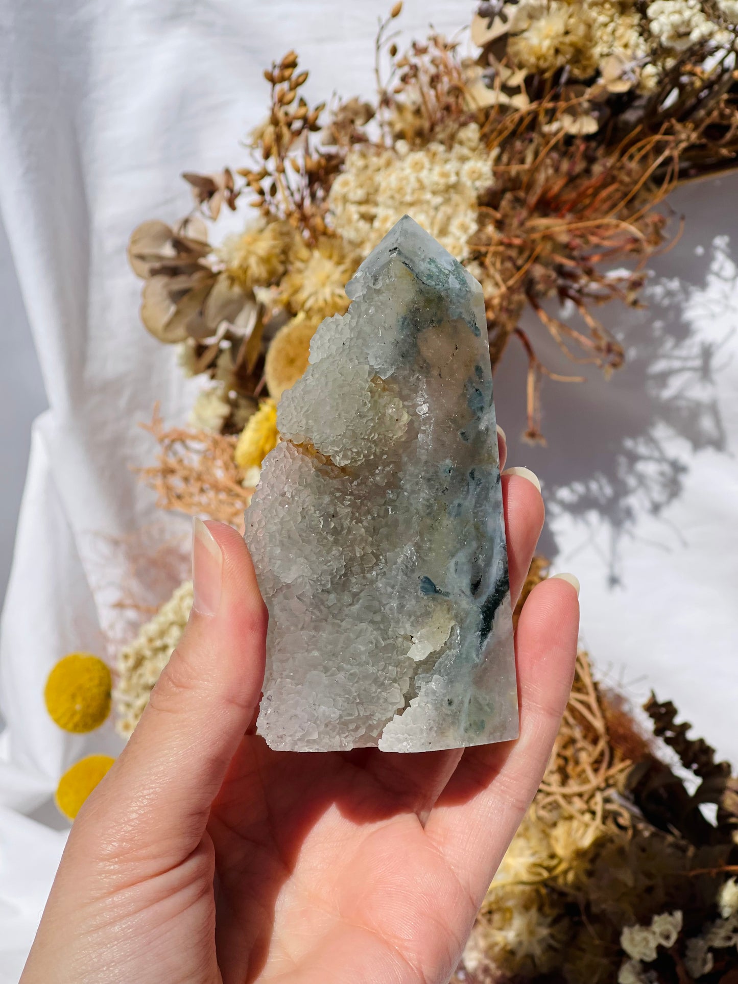 Druzy Moss Agate Point #4