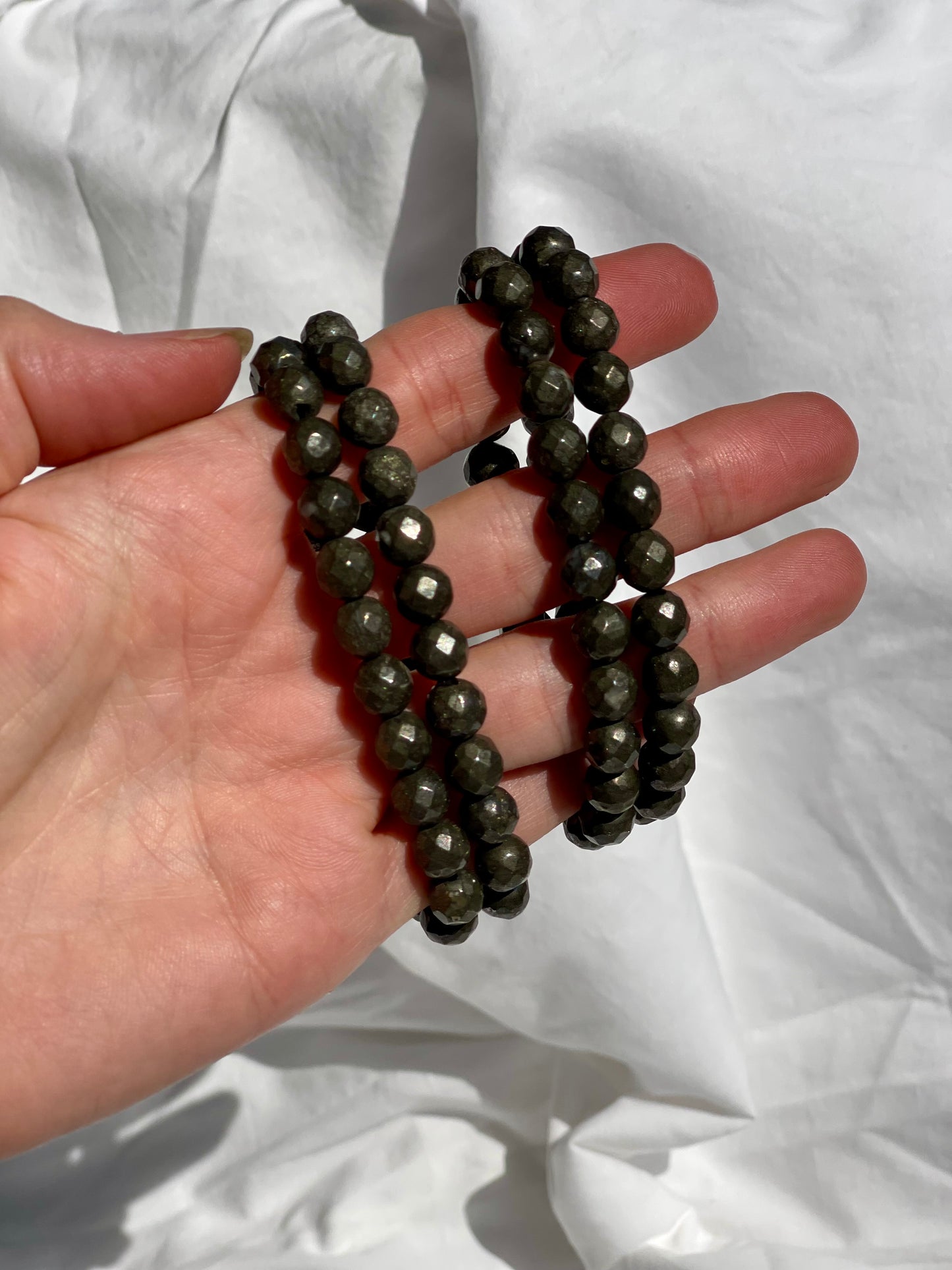 Pyrite Faceted Bracelet