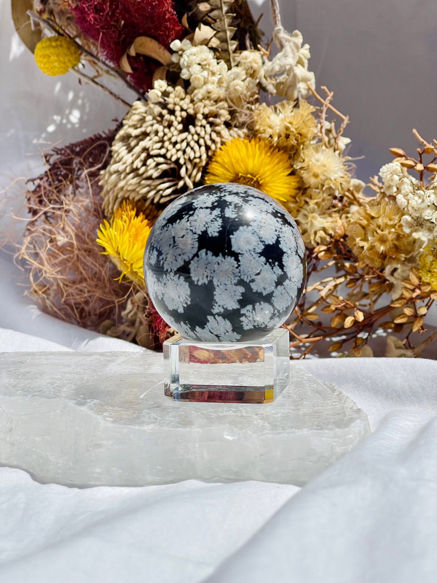 Snowflake Obsidian Sphere #3