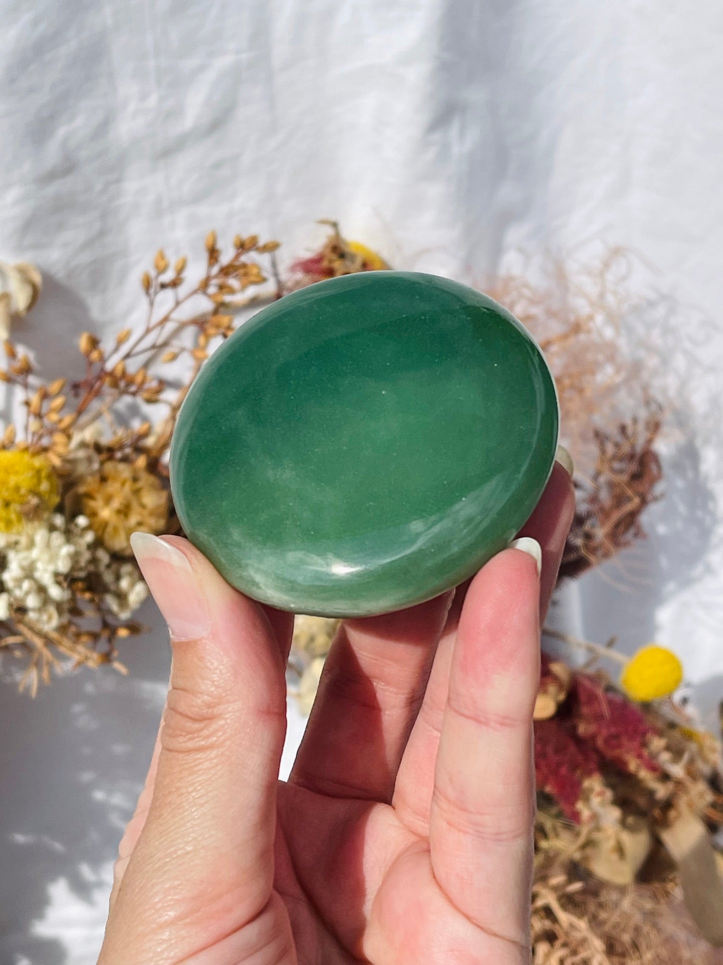 Green Aventurine Button