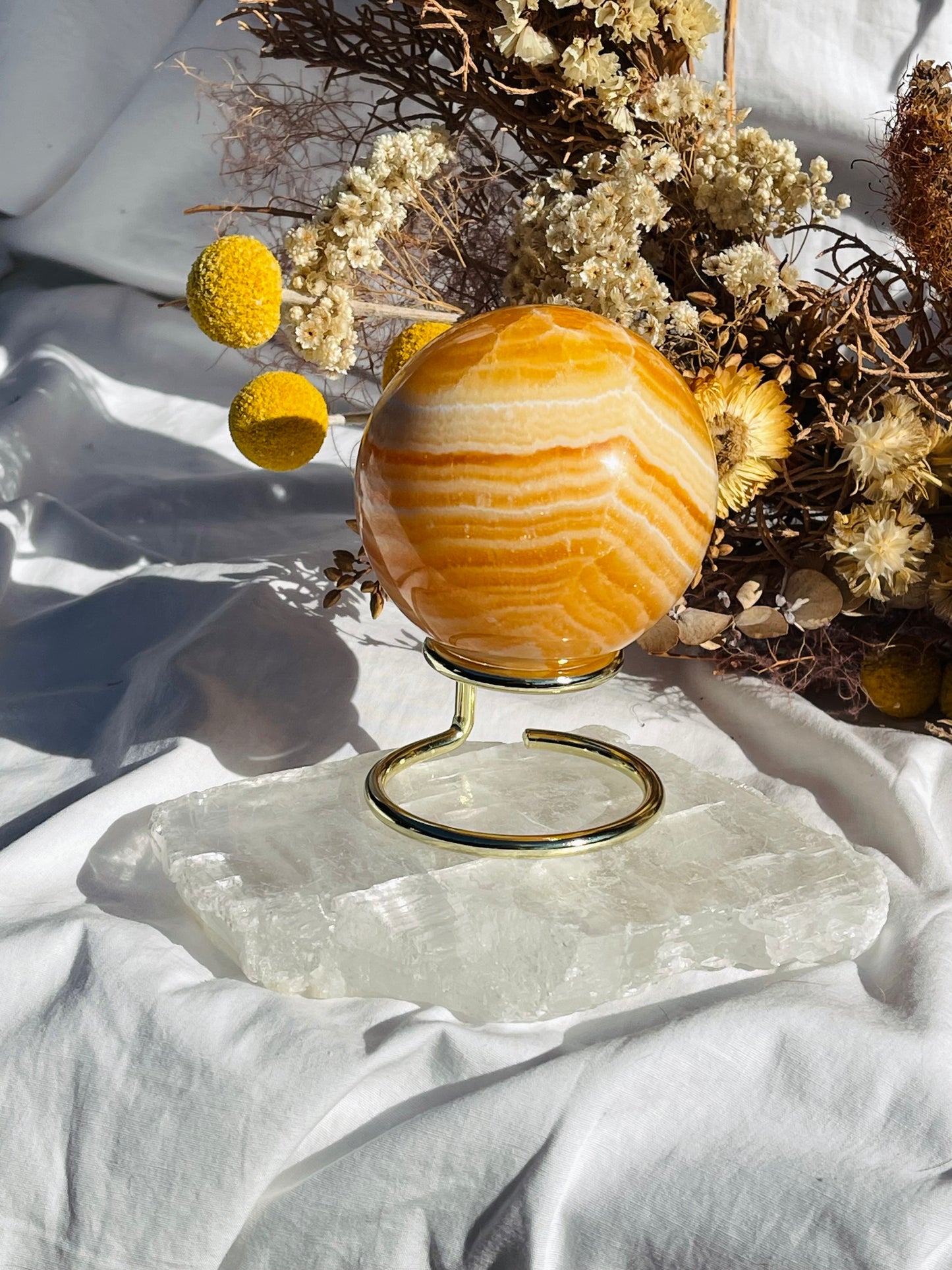 Orange Calcite Sphere