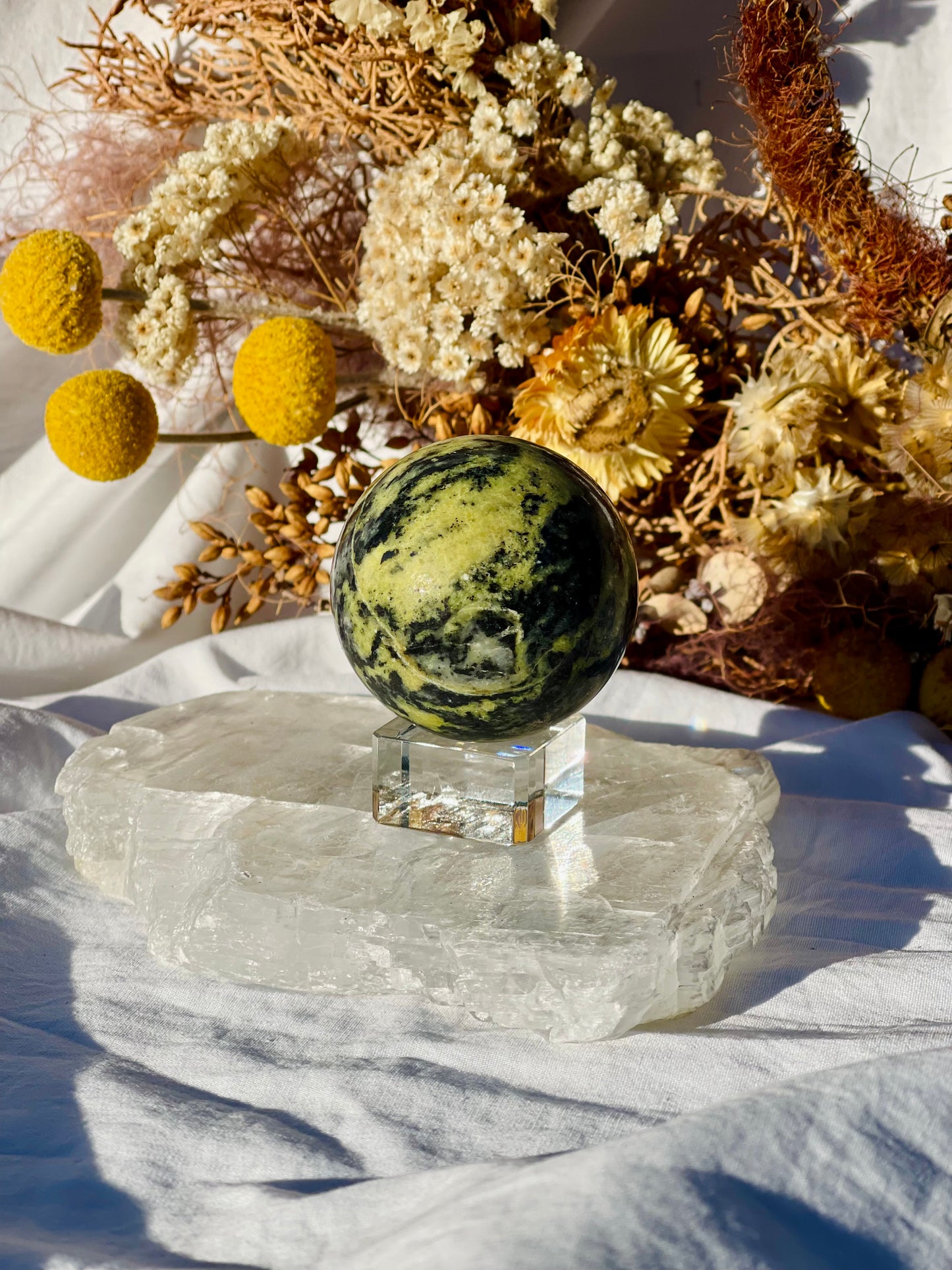 Jade & Hematite Sphere #2