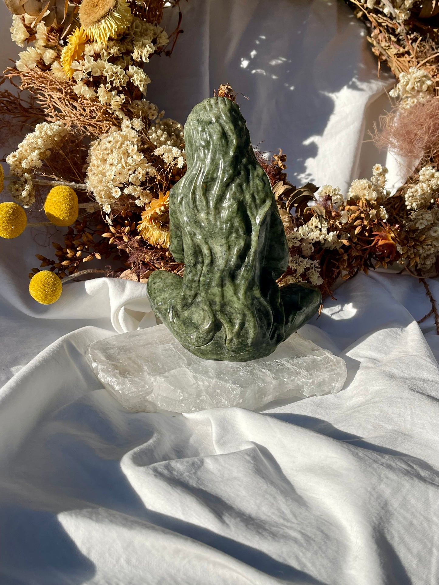 Green Jade Mother With Baby