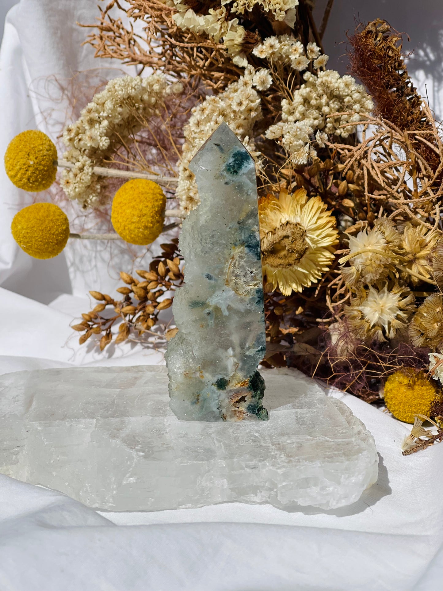 Druzy Moss Agate Point #2