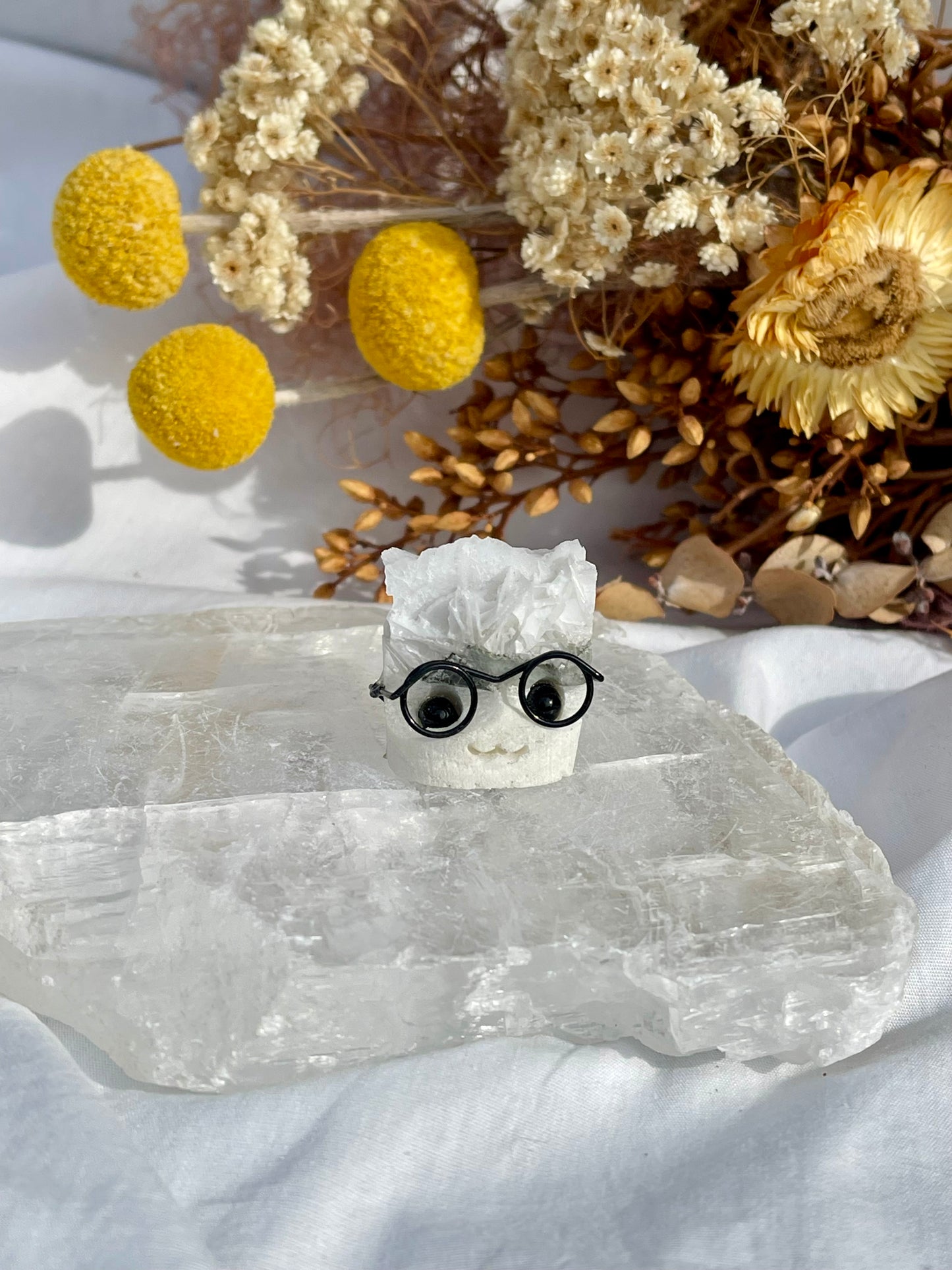 Angel Wing Calcite Critter With Glasses #2
