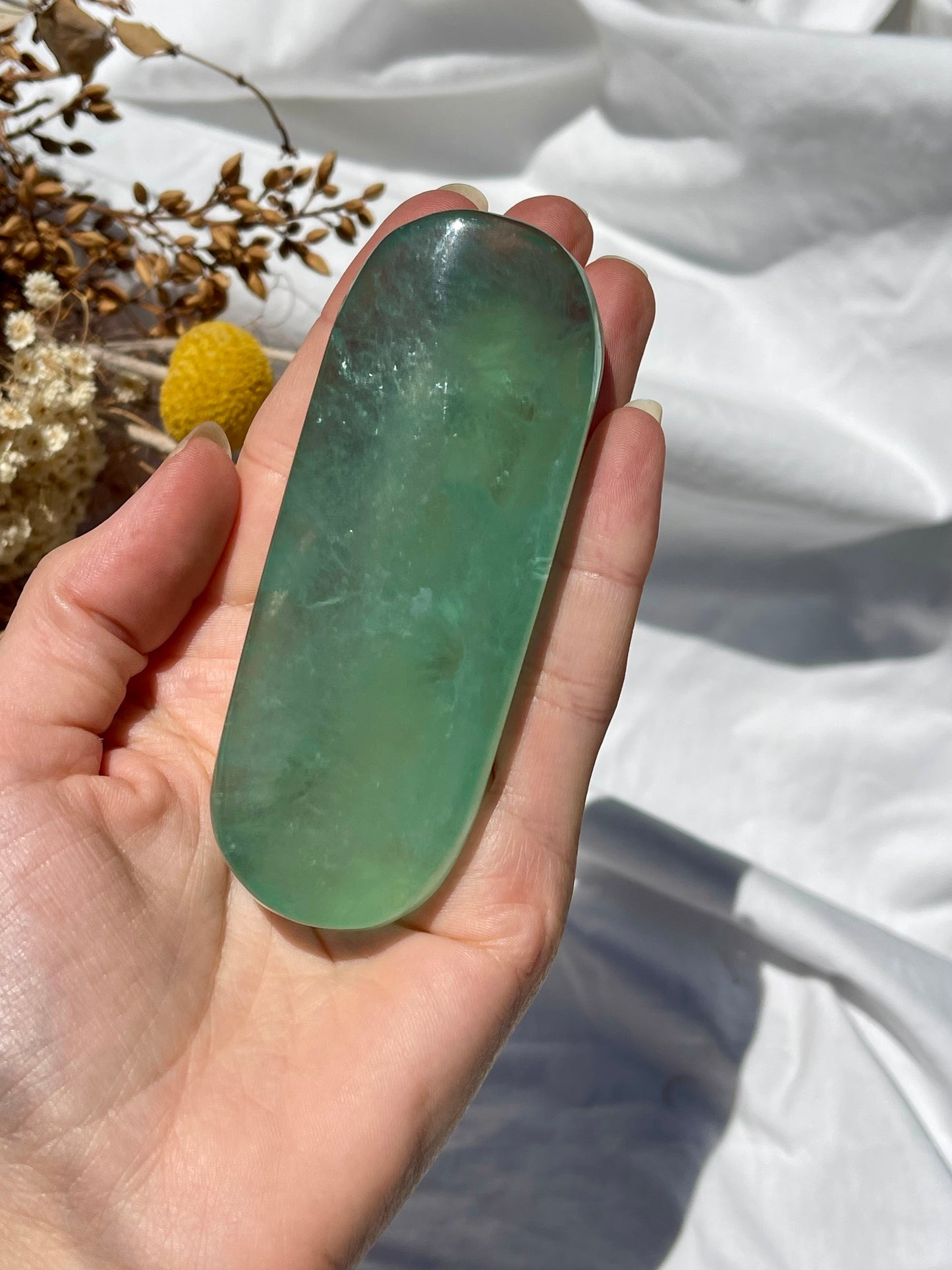 Green Fluorite Palmstone