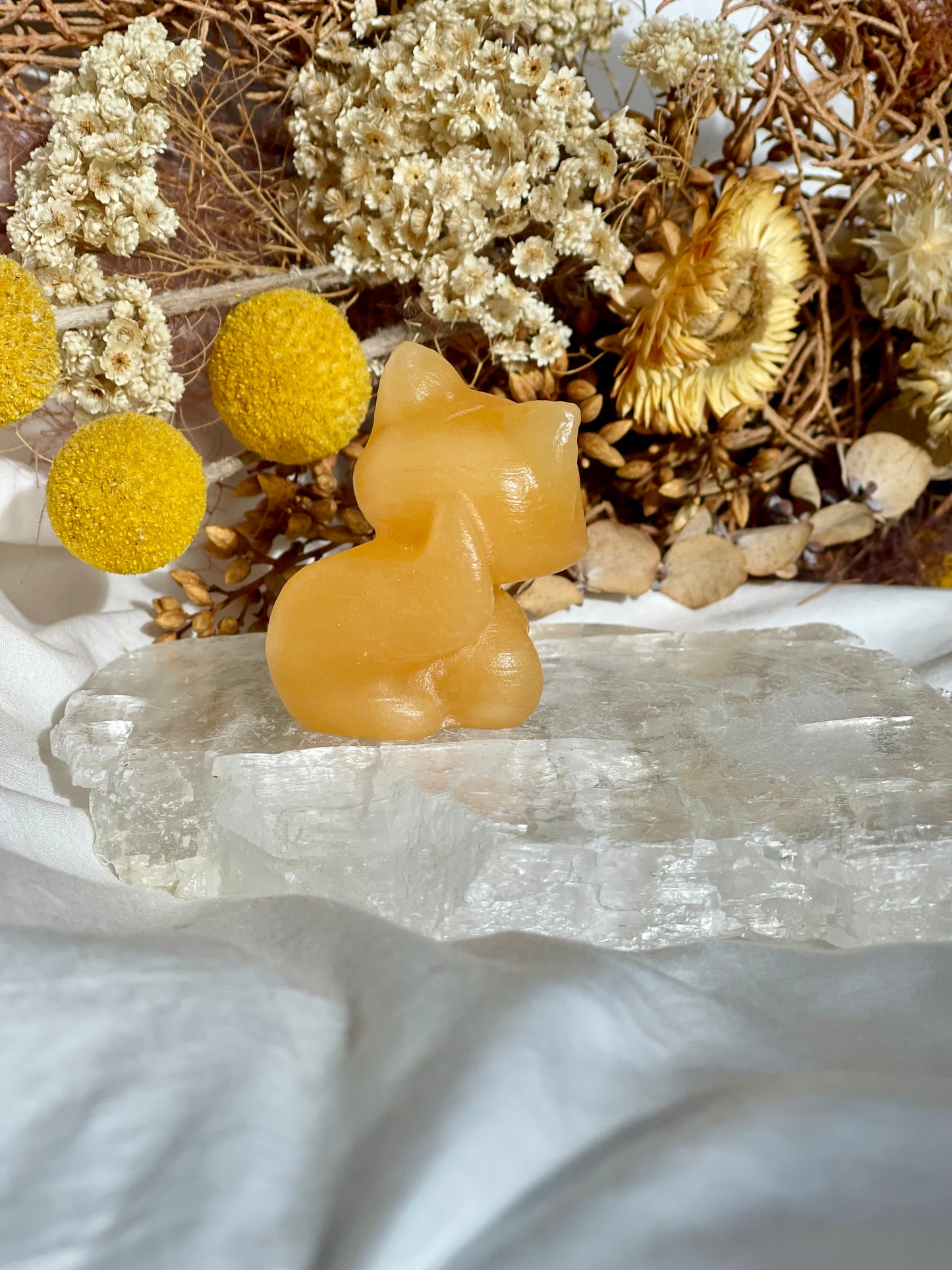 Orange Calcite Fox