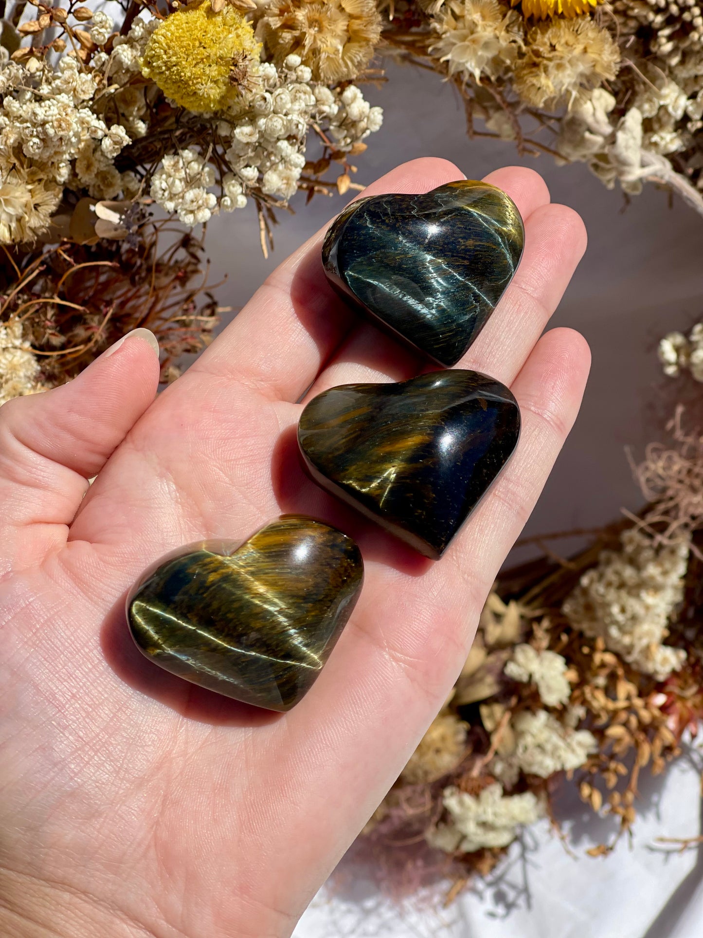 Blue Tiger Eye Heart