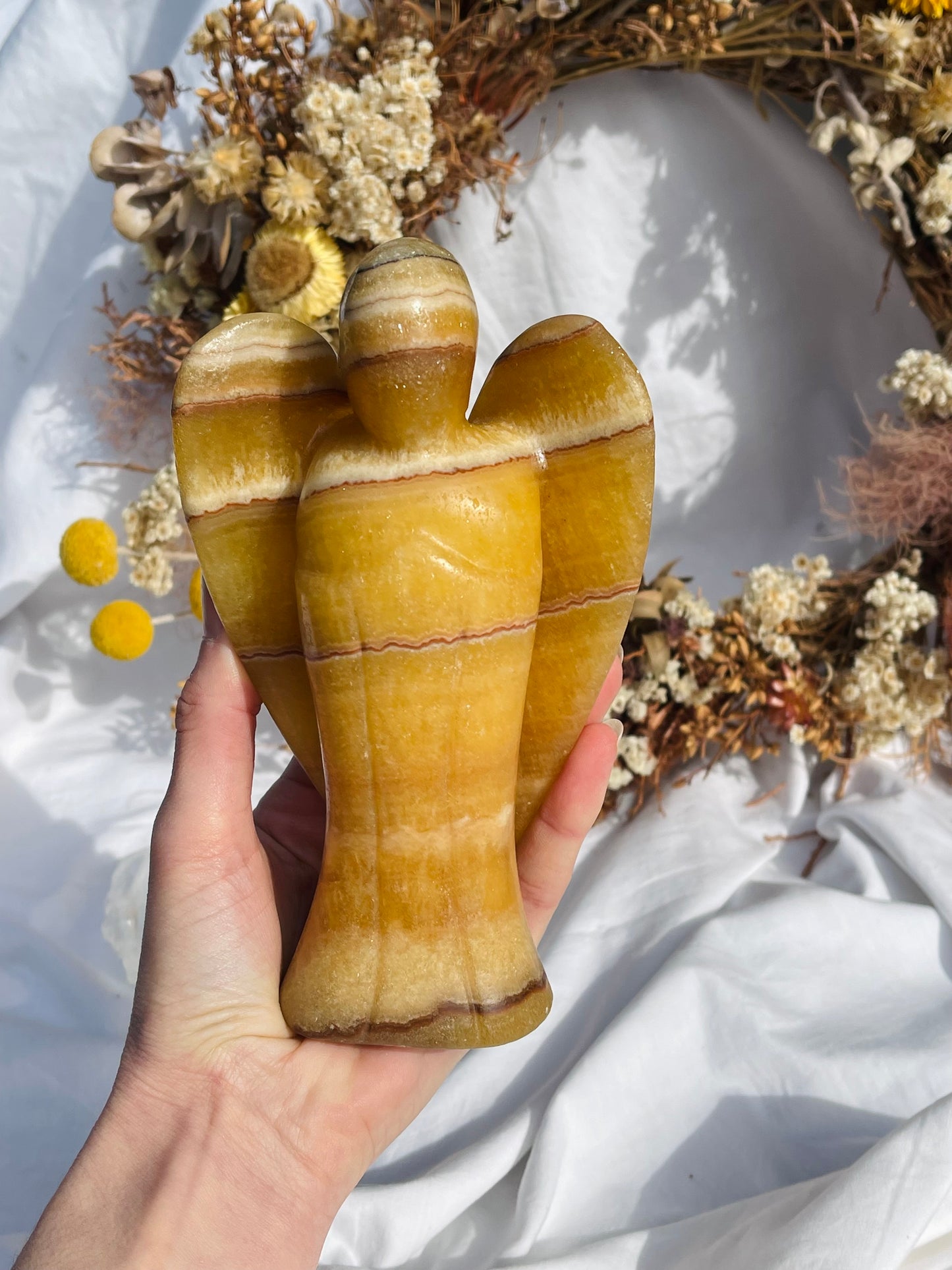 Orange Calcite Angel
