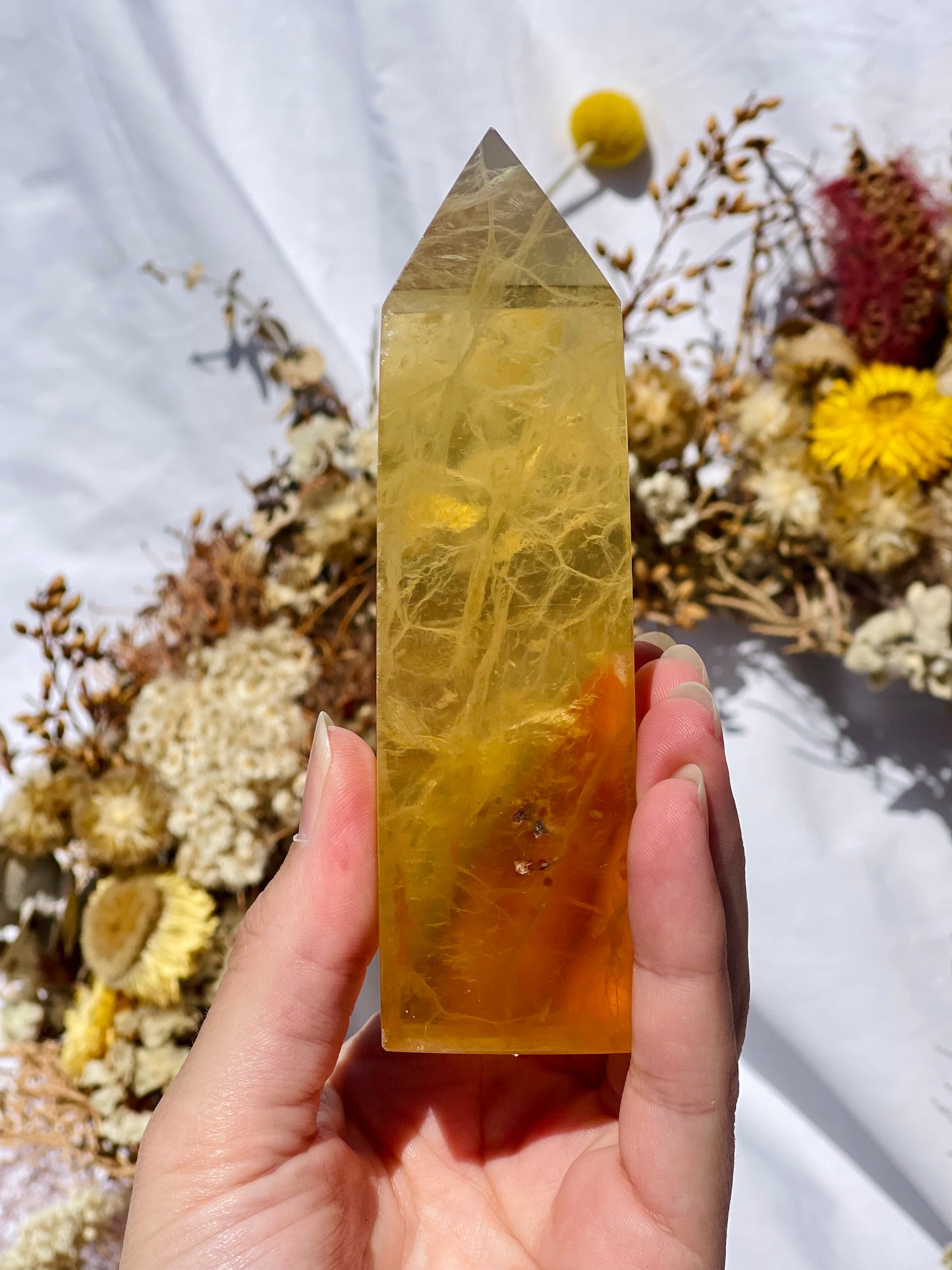 Yellow Fluorite Point