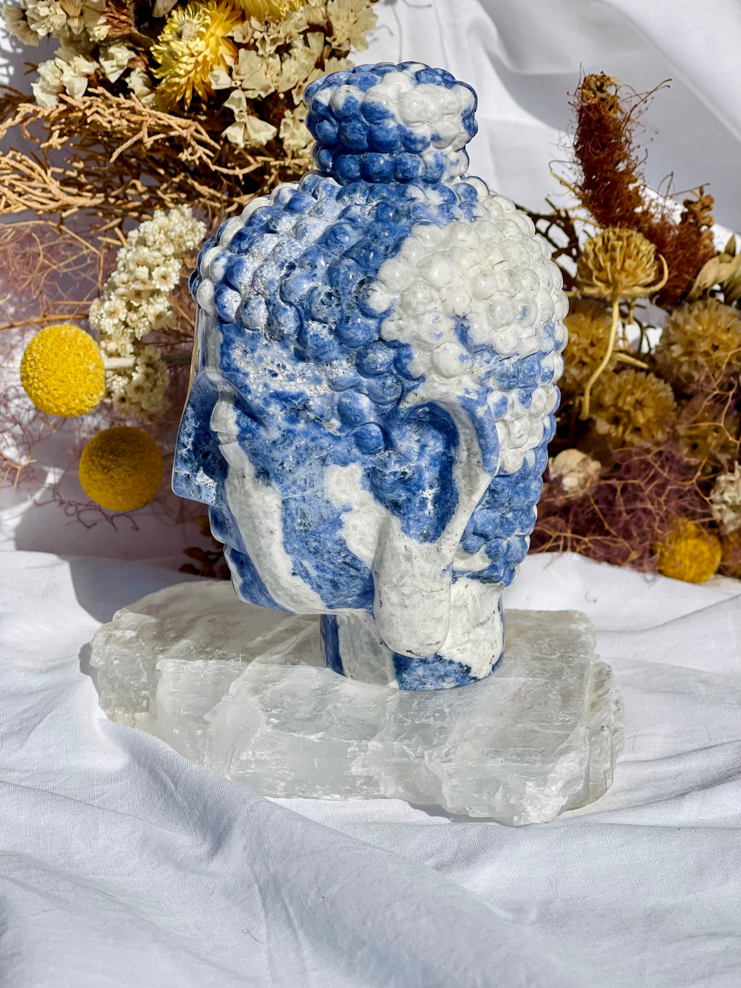 Sodalite Buddha Head
