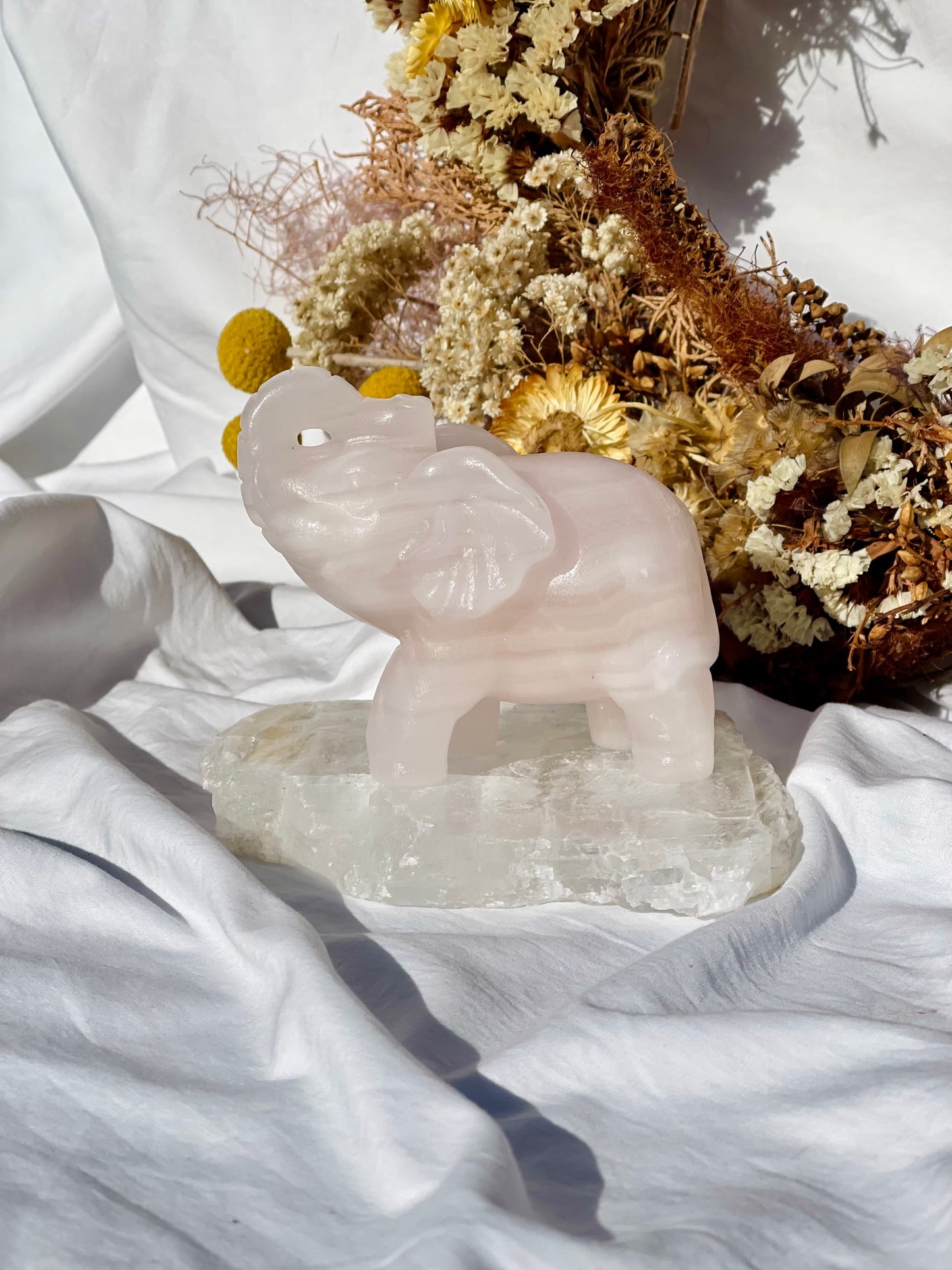 Pink Calcite Elephant
