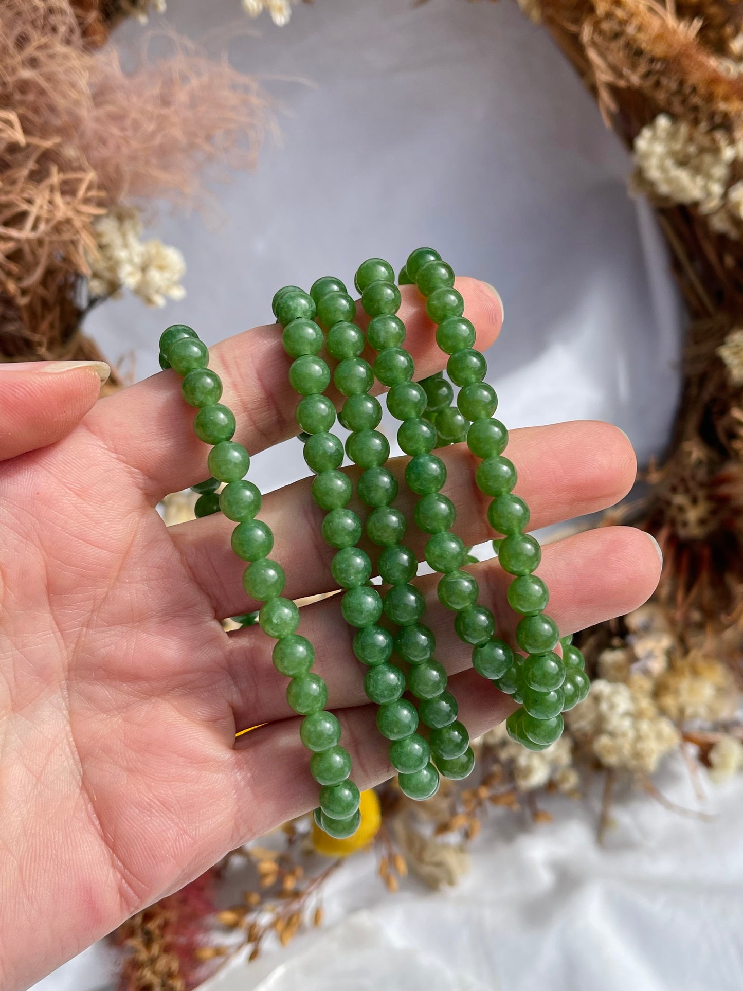Green Jade Bracelet | 6mm