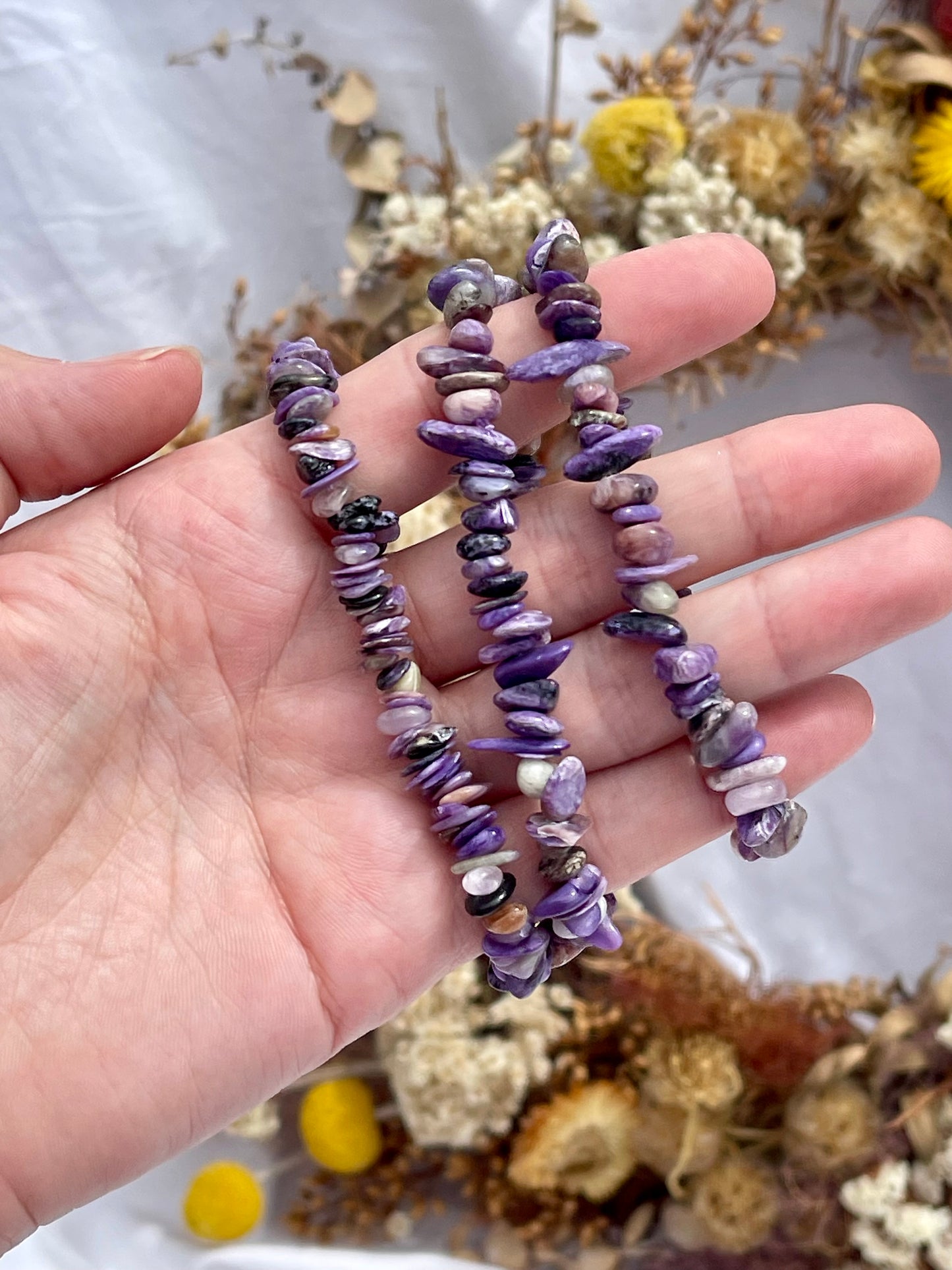 Charoite Chip Bracelet