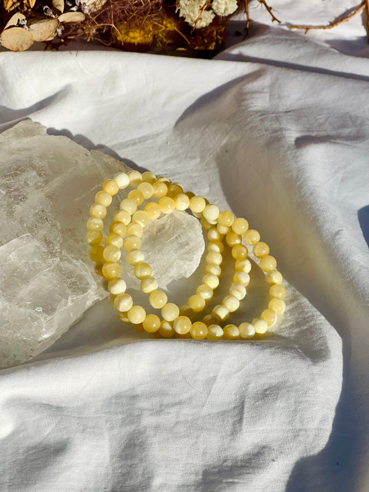 Yellow Calcite Bracelet | 6mm