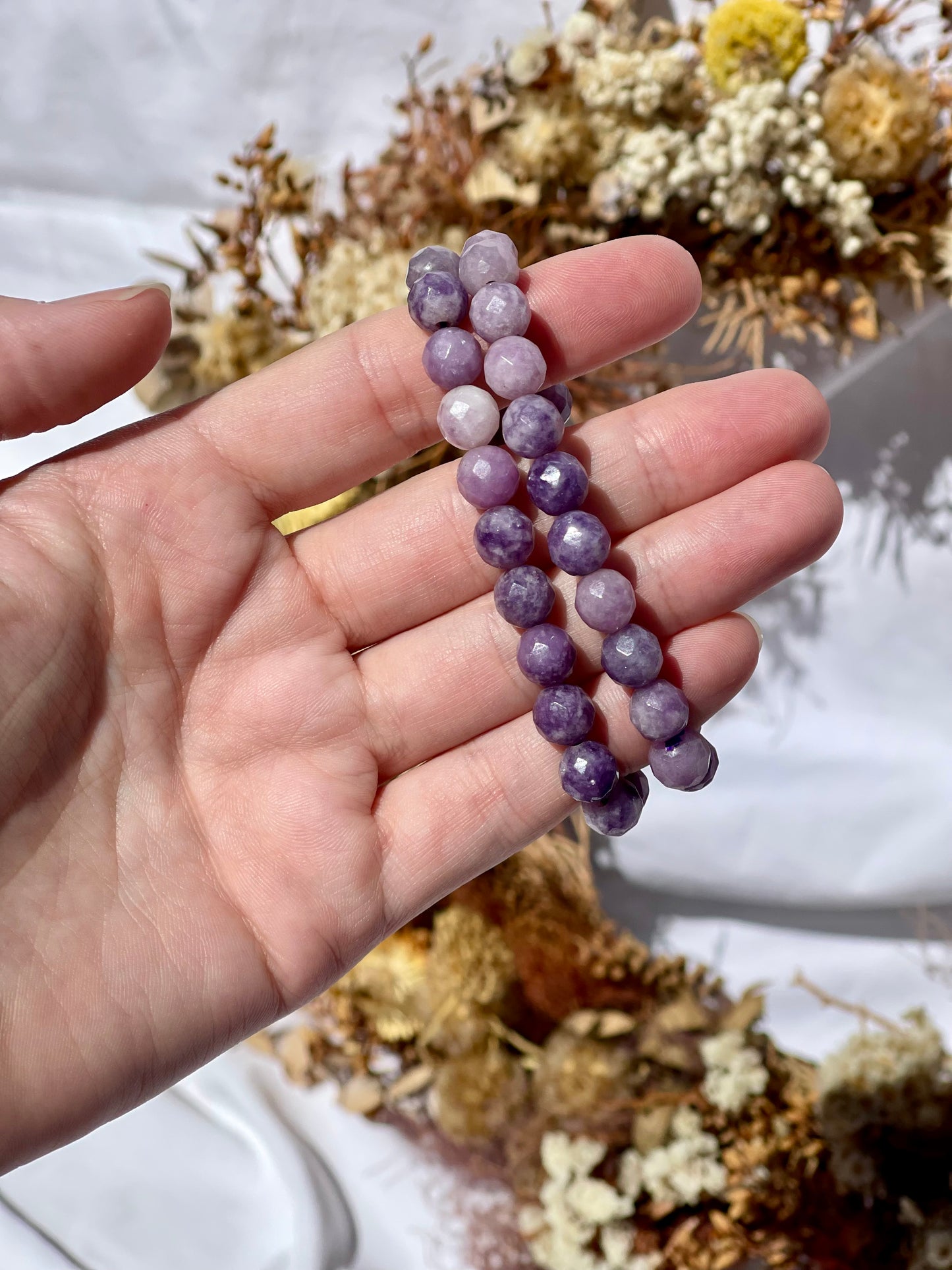 Lepidolite Faceted Bracelet