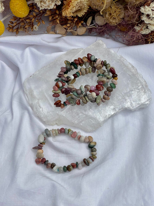 Alashan Agate Chip Bracelet